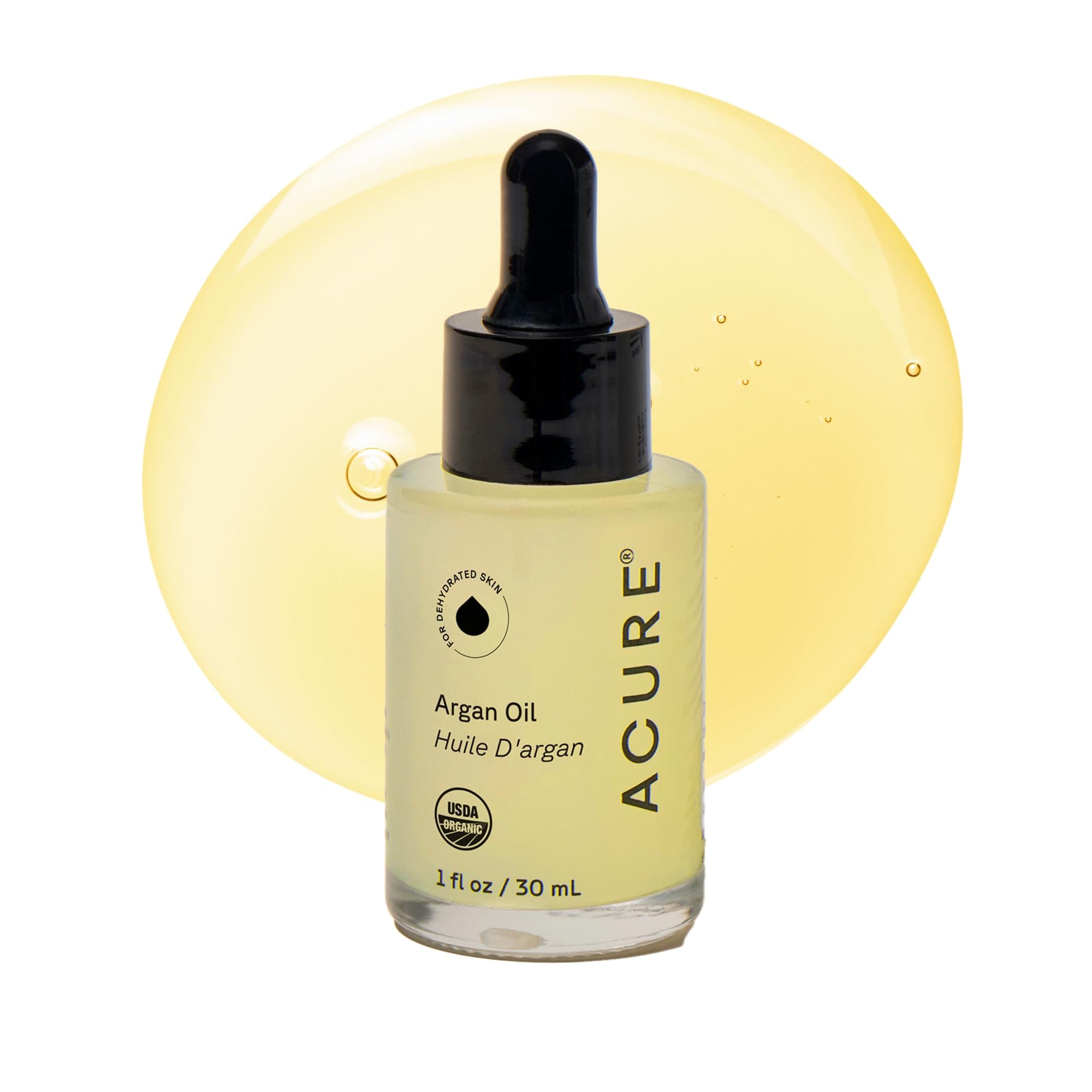 Acure The Essentials Argan Oil - Organic Argan Oil for Hair & Skin, Pure Nourishing Moisture Treatment for Face & Body, Carrier Oil for Essential Oils, Vegan, Natural, Cold Pressed - 1 fl oz