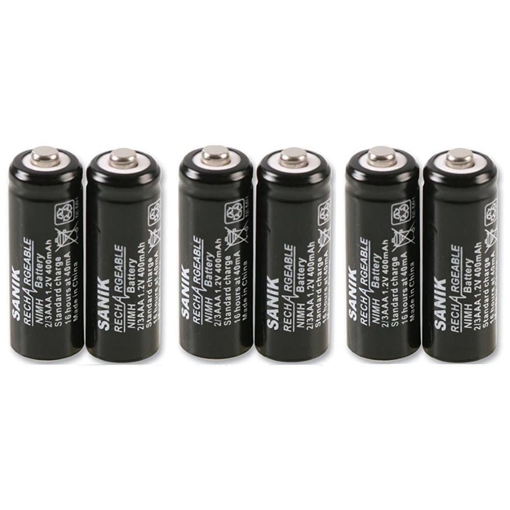 6x iDect X1 & X1i 2/3 AAA 1.2v 400mAh Battery