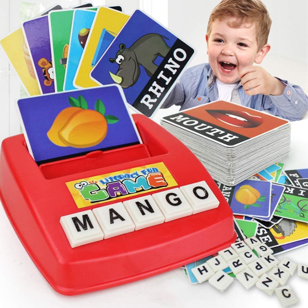 AM ANNA Matching Letter Game, Alphabet Reading & Spelling, Words & Objects, Number & Color Recognition, Educational Learning Toy