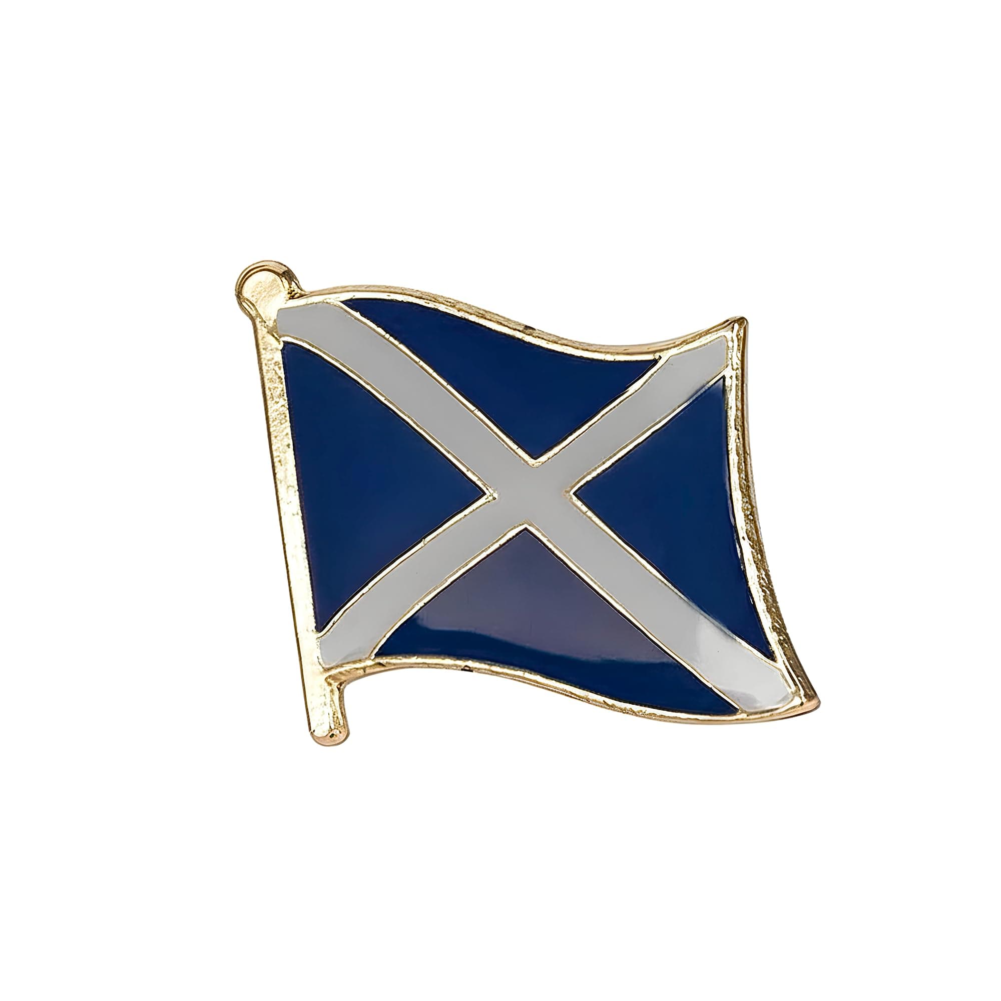 Scotland Saltire Flag Lapel Pin – St Andrew’s Cross Enamel Badge – Scottish National Symbol – Size: 1.6cm x 1.9cm