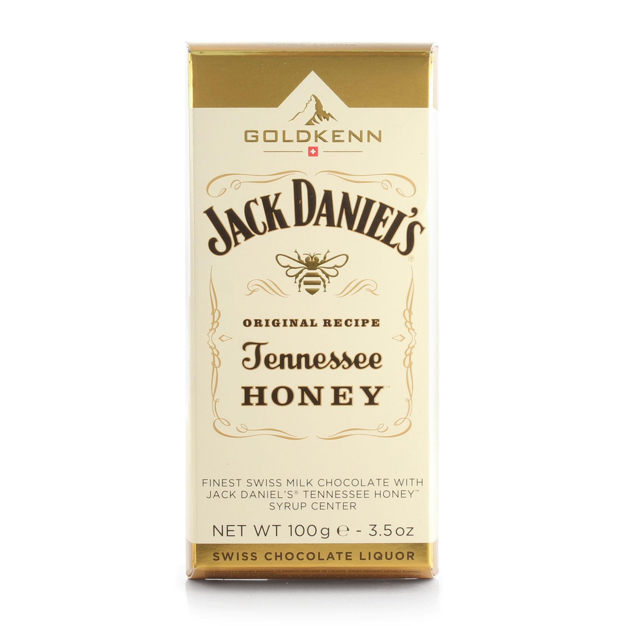 Jack Daniel's Tennessee Honey Liqueur Swiss Chocolate Bar | 100g Premium Milk Chocolate | Goldkenn Liqueur Collection