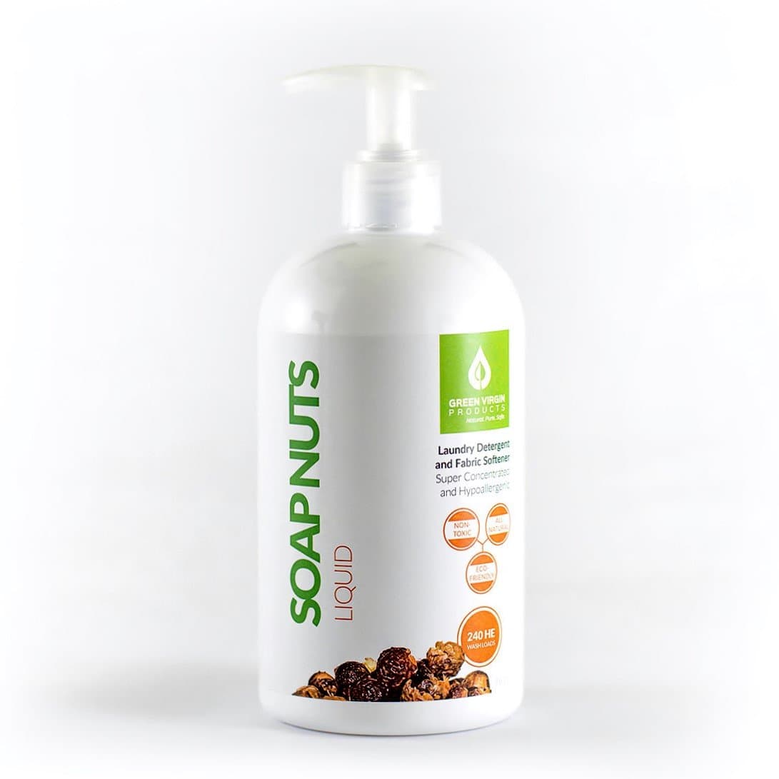 Soap Nuts Liquid Laundry Detergent, Non-toxic, 16 Ounces, 240 He Wash Loads