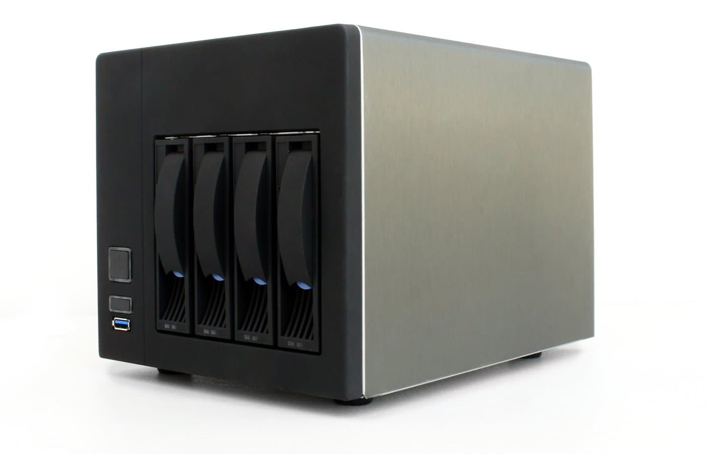 4-Bay NAS 3.5" SATA HDD Hot-Swap Premium Mini-ITX NAS Cloud Storage Enclosure with 180W 1U Flex PSU