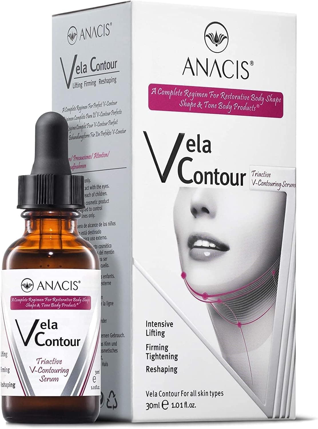 Advanced Neck Serum – V line Jawline - Fine Lines - Neck Wrinkles - Sagging Skin - Serum for Women and Men. Anacis 30ml