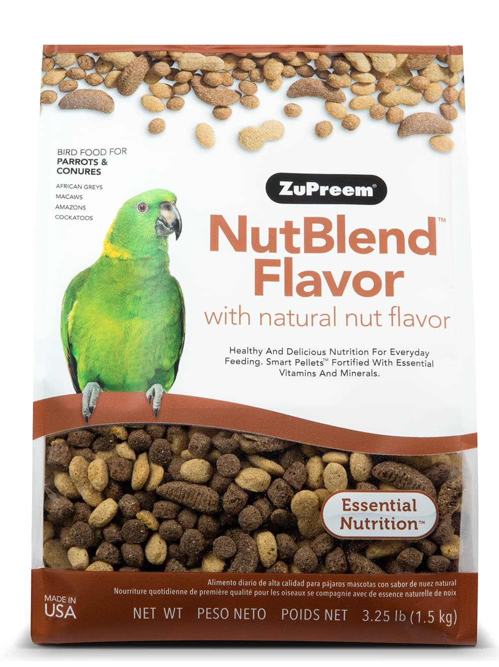 NutBlend Flavor ,Food for Parrots & Conures , 3.25 lb (1.47 kg)
