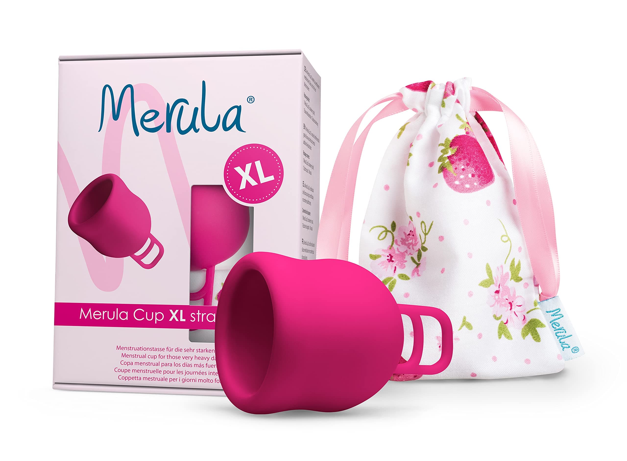 Merula Cup XL Strawberry (Pink) - The Cup for Very Heavy Days