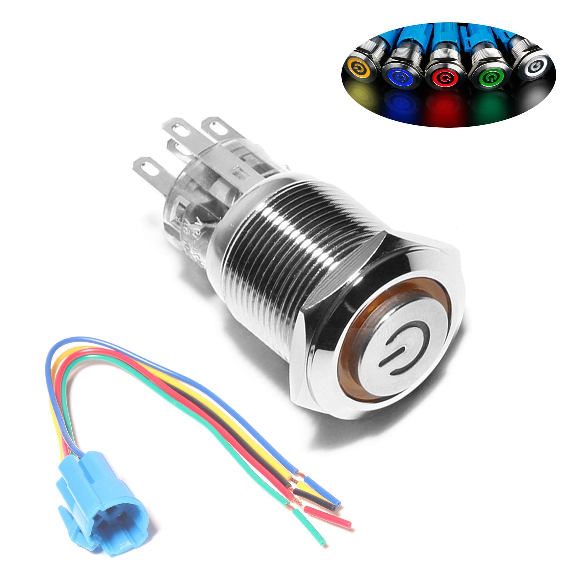 19mm Latching Push Button Switch