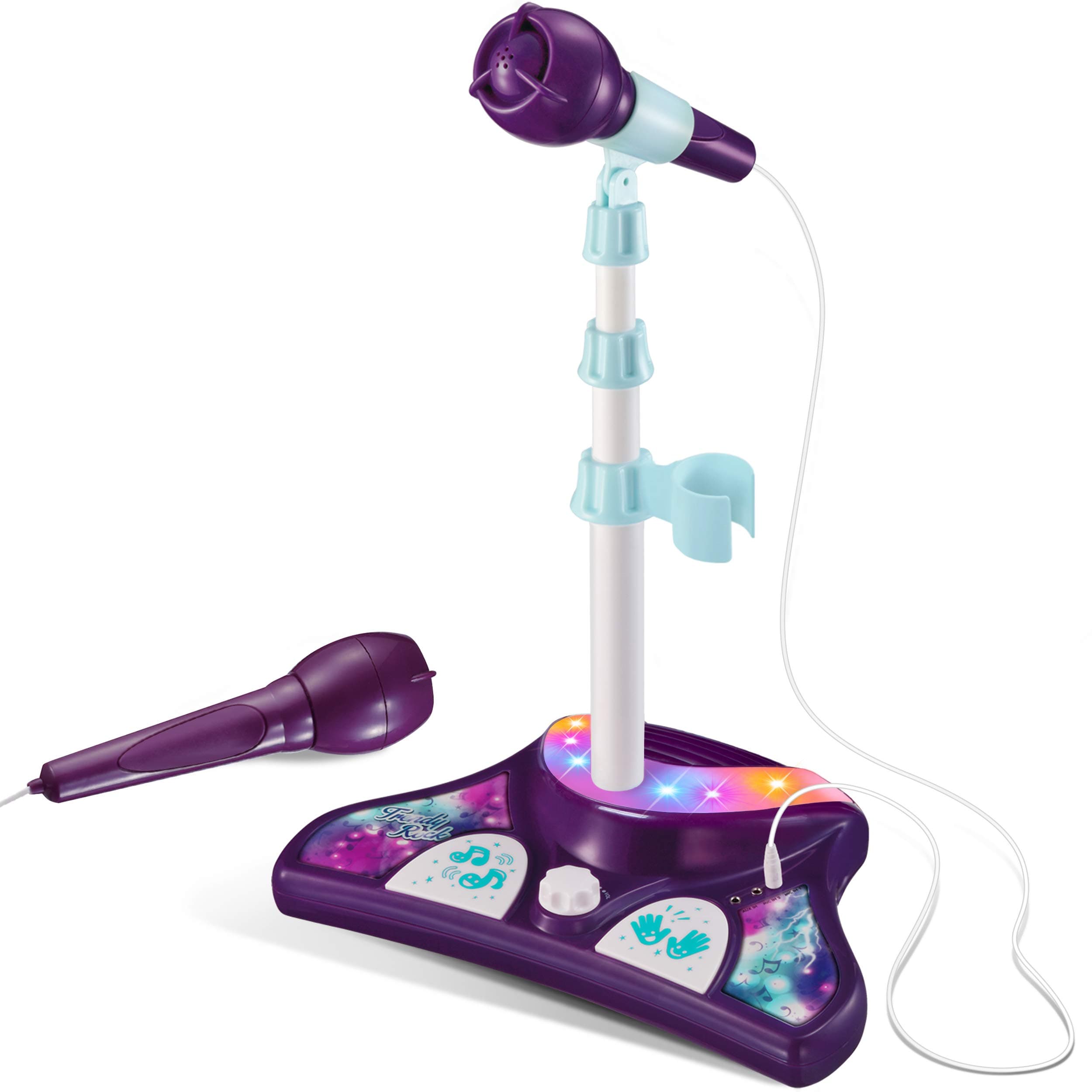 Little Pretender LP-4766 J-0000517 The Flash Kids Karaoke Machine with 2 Microphones & Adjustable Stand, Purple/White, One Size