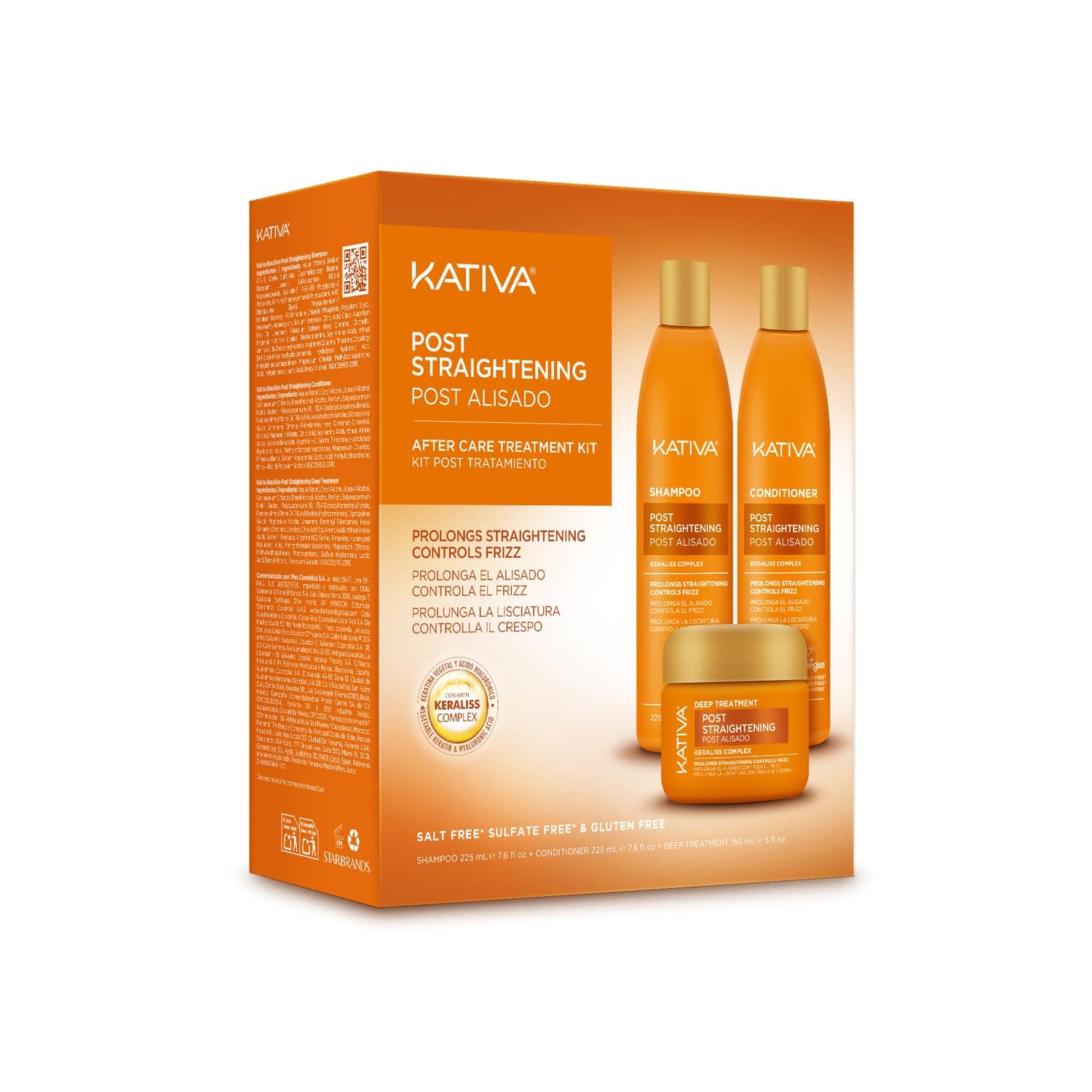 Kativa Tech Kativa Post Relaxer Kit X 3 Pack (Shampoo + Conditioner X 250 Ml 250 Ml + X X 250 Deep Treatment