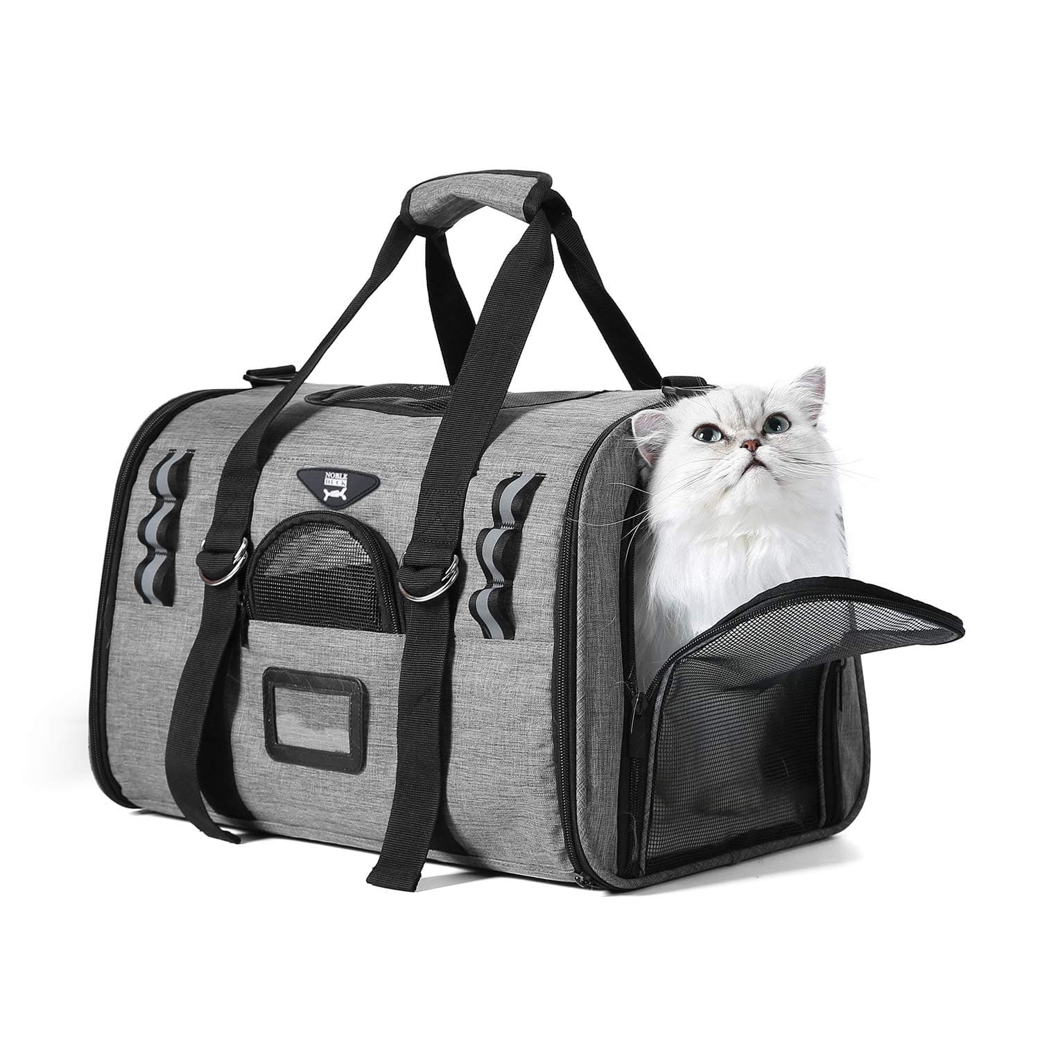 Cat Carriers Dog Carrier Pet Carrier for Small Medium Cats Dogs Puppies of 12 Lbs (Gray 2)