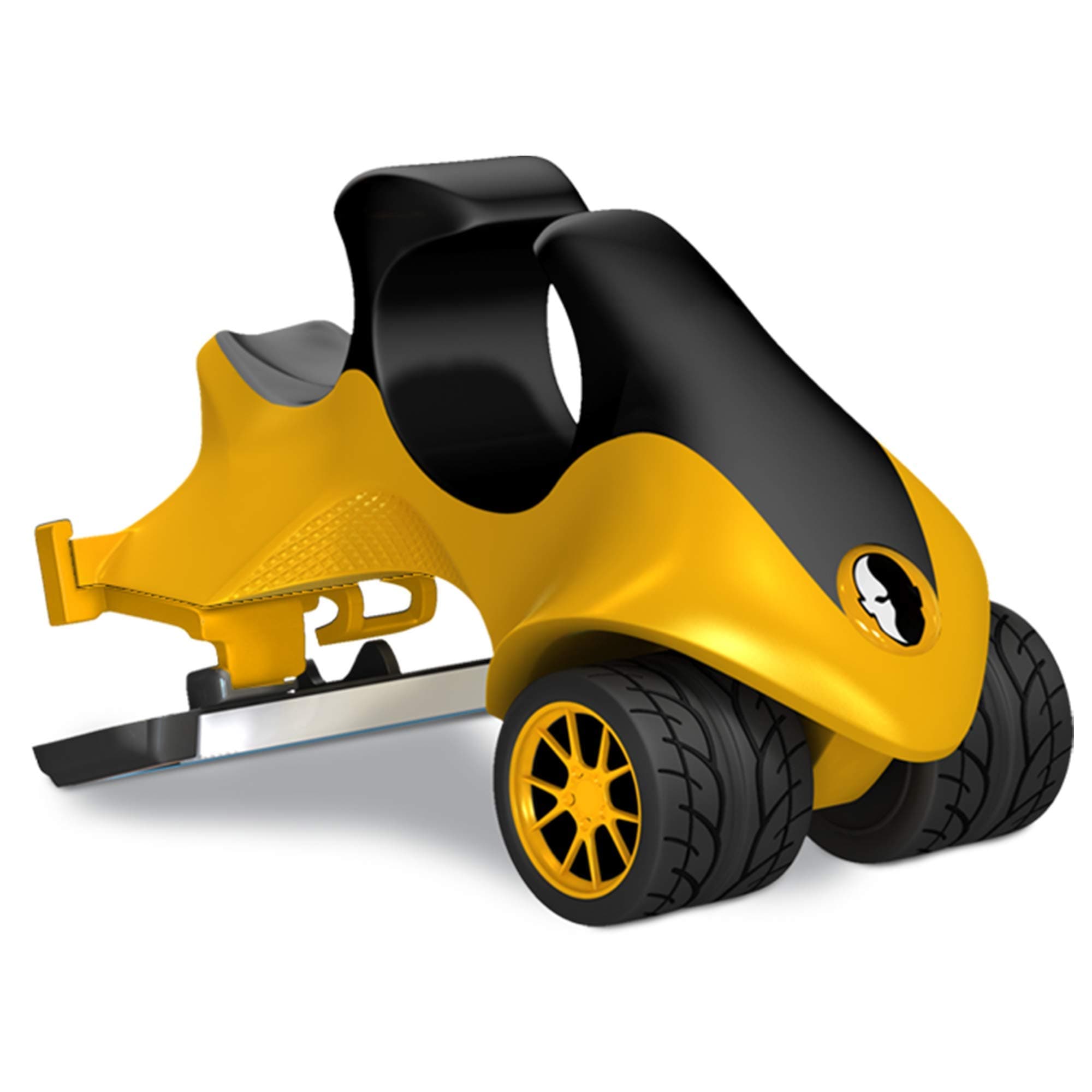 ATX All Terrain Head Razor - Yellow - Rubber Handle - 3 Blade Cartridge - Men's Adult Shaving Razor