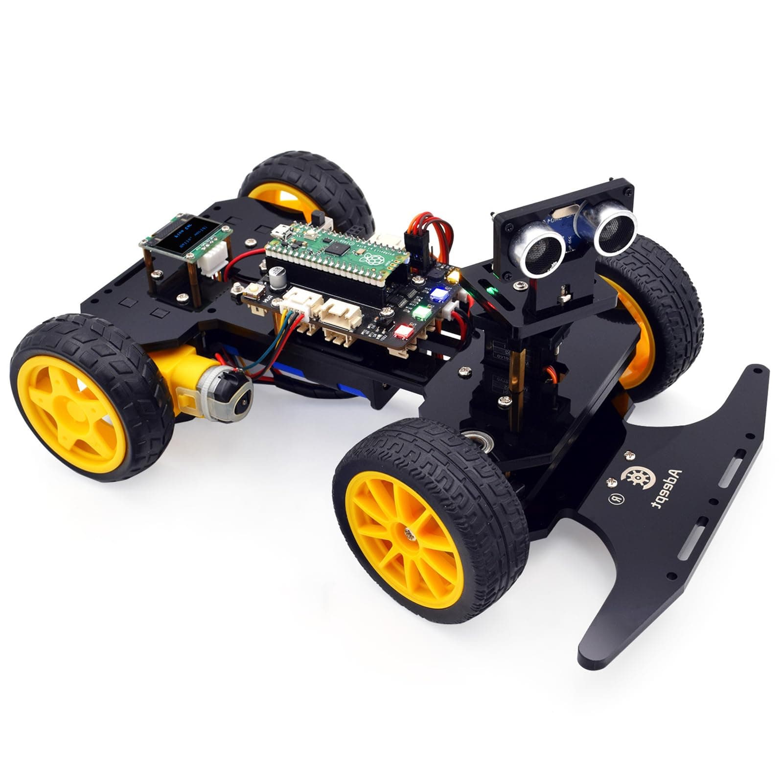 Adeept Smart Car Kit Compatible with Raspberry Pi Pico, Obstacle Avoidance, Line Tracking
