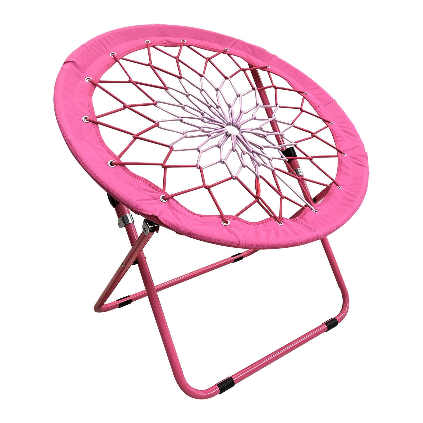 Bungee Chair Portable Foldable, Dish Chair Bunjo Game Chair for Outdoor and Indoor and Camping and BBQ (Pink)