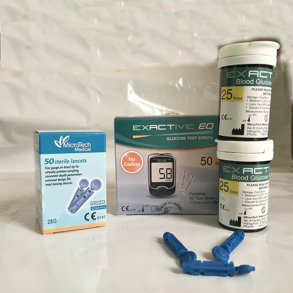 MICROTECH MEDICAL EQ Impulse Blood Glucose Meters Monitor Accessories Diabetics Test Glycuresis Monitor Accessory 50strips+50Needles/Set