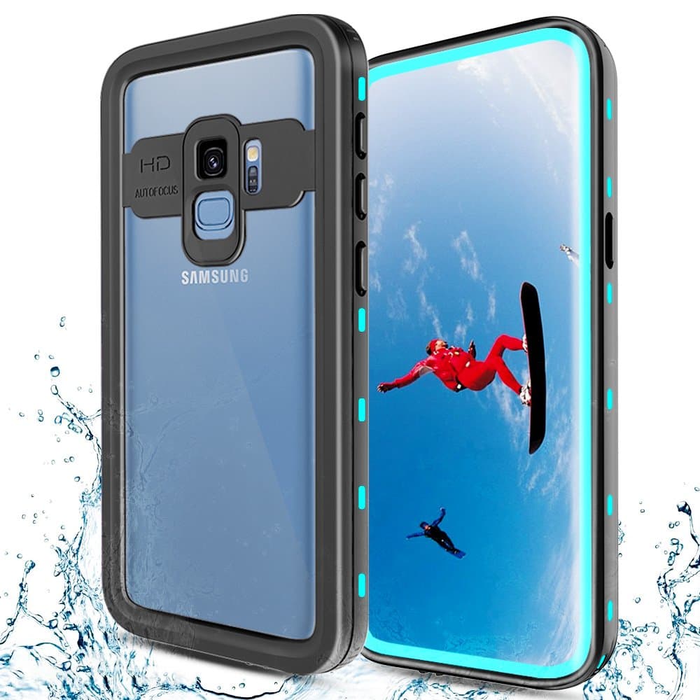 Transy Samsung Galaxy S9 Waterproof Case, Full Body Protective Shockproof Case with Built-in Screen Protector Design for Galaxy S9 5.8 Inch