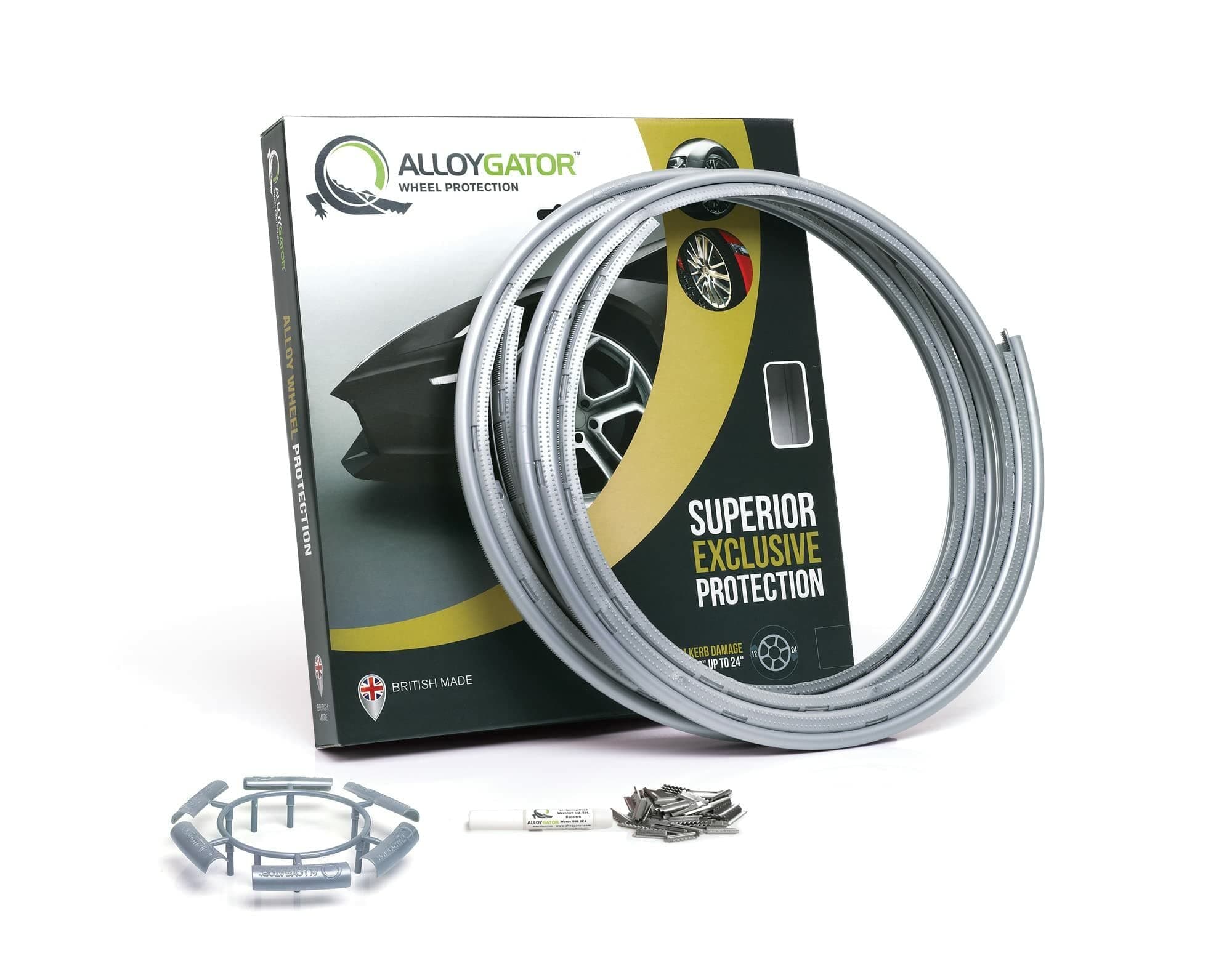 AlloyGatorK4SLVREXC: Set of Wheel Protectors, Silver, Set of 4