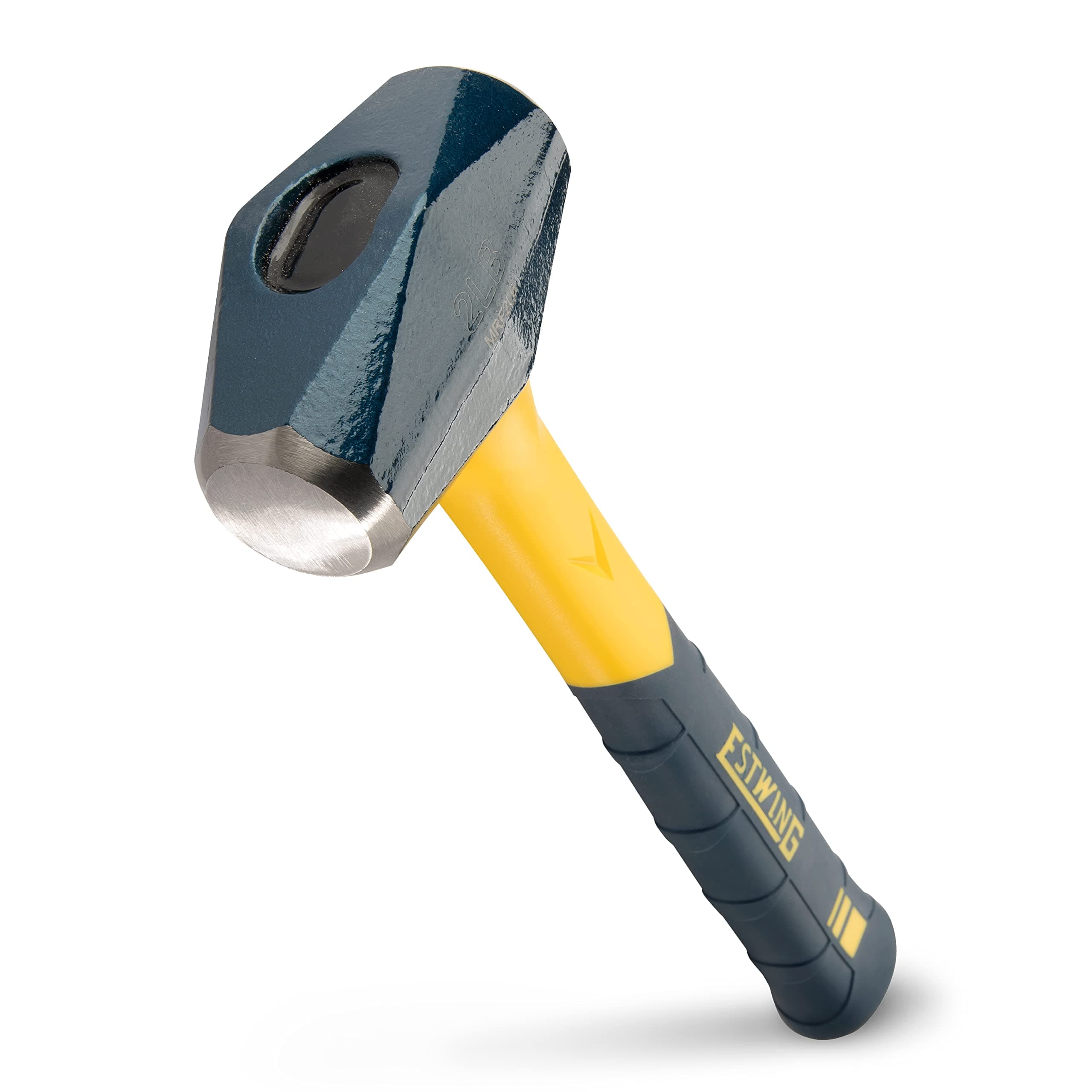 Sure Strike Drilling/Crack Hammer - 2-Pound Sledge with Fiberglass Handle & No-Slip Cushion Grip - MRF2LB