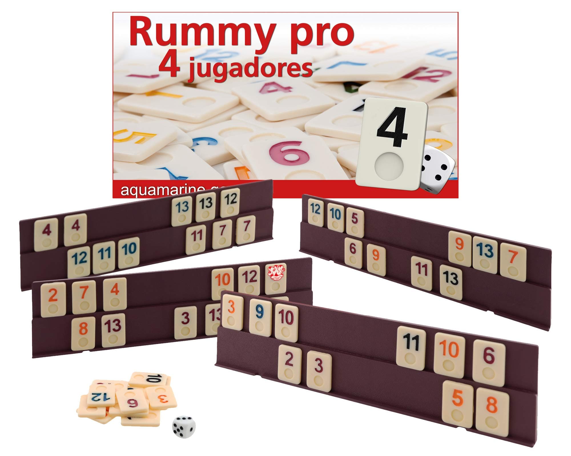 Aquamarine Games - Rummy aquamarine 4 players, Miscellanea (Compudid DO005)