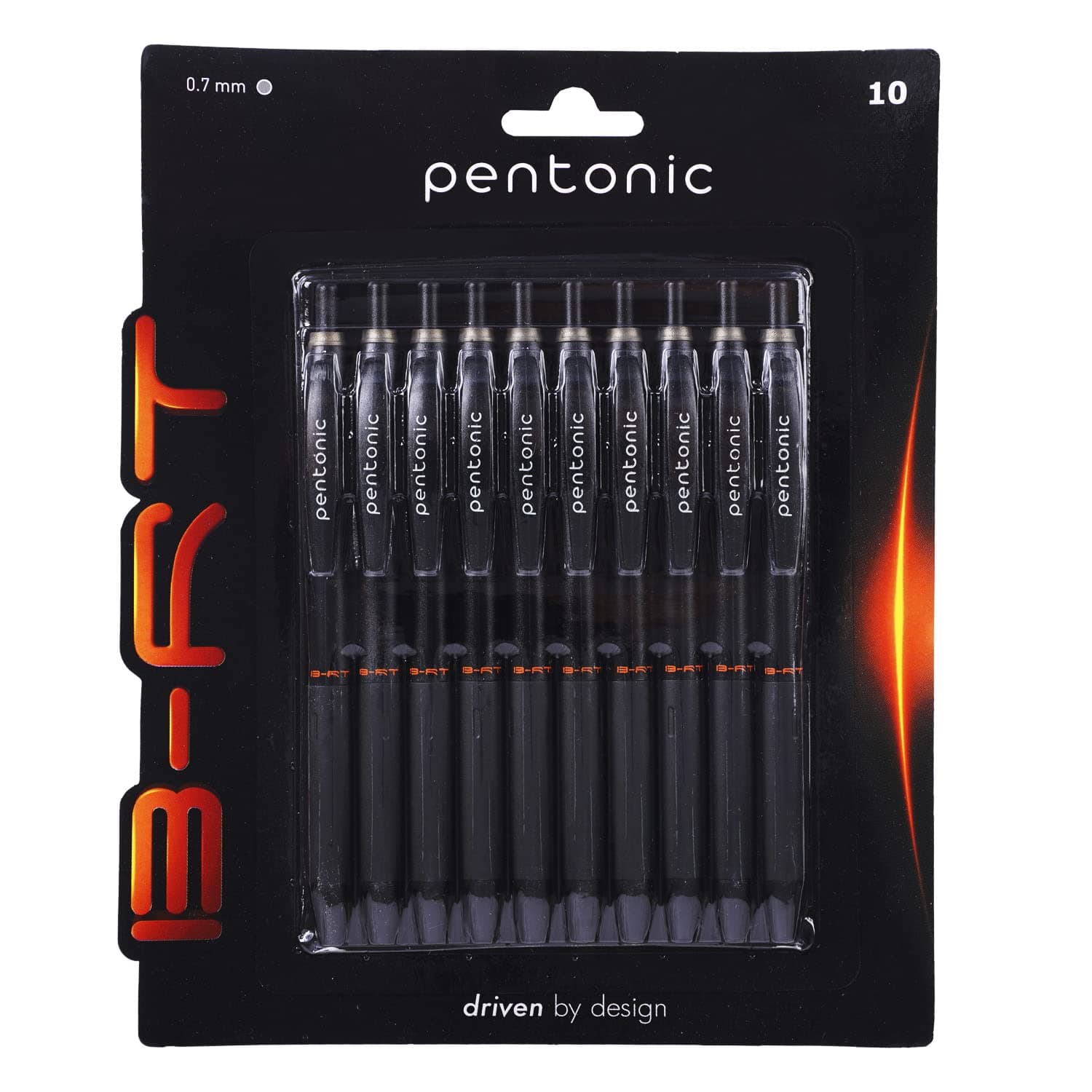 Linc B-RT Ball Point Pen (0.7mm, Black Ink), Pack of 10