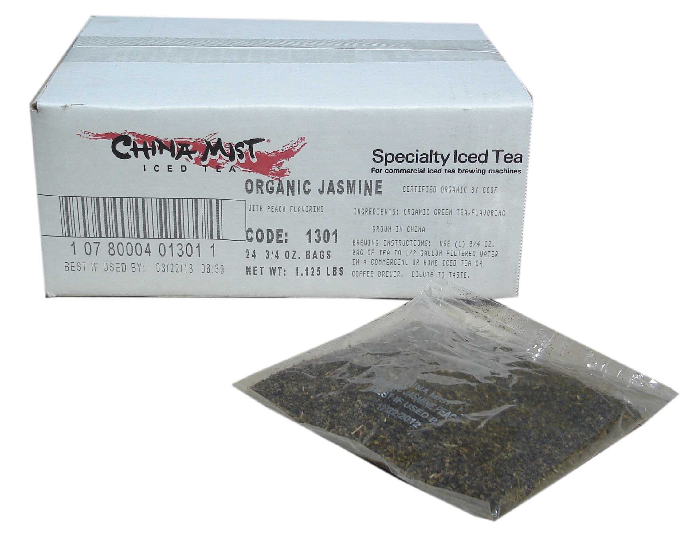 China Mist Organic Jasmine Peach Bulk Loose Iced Green Tea