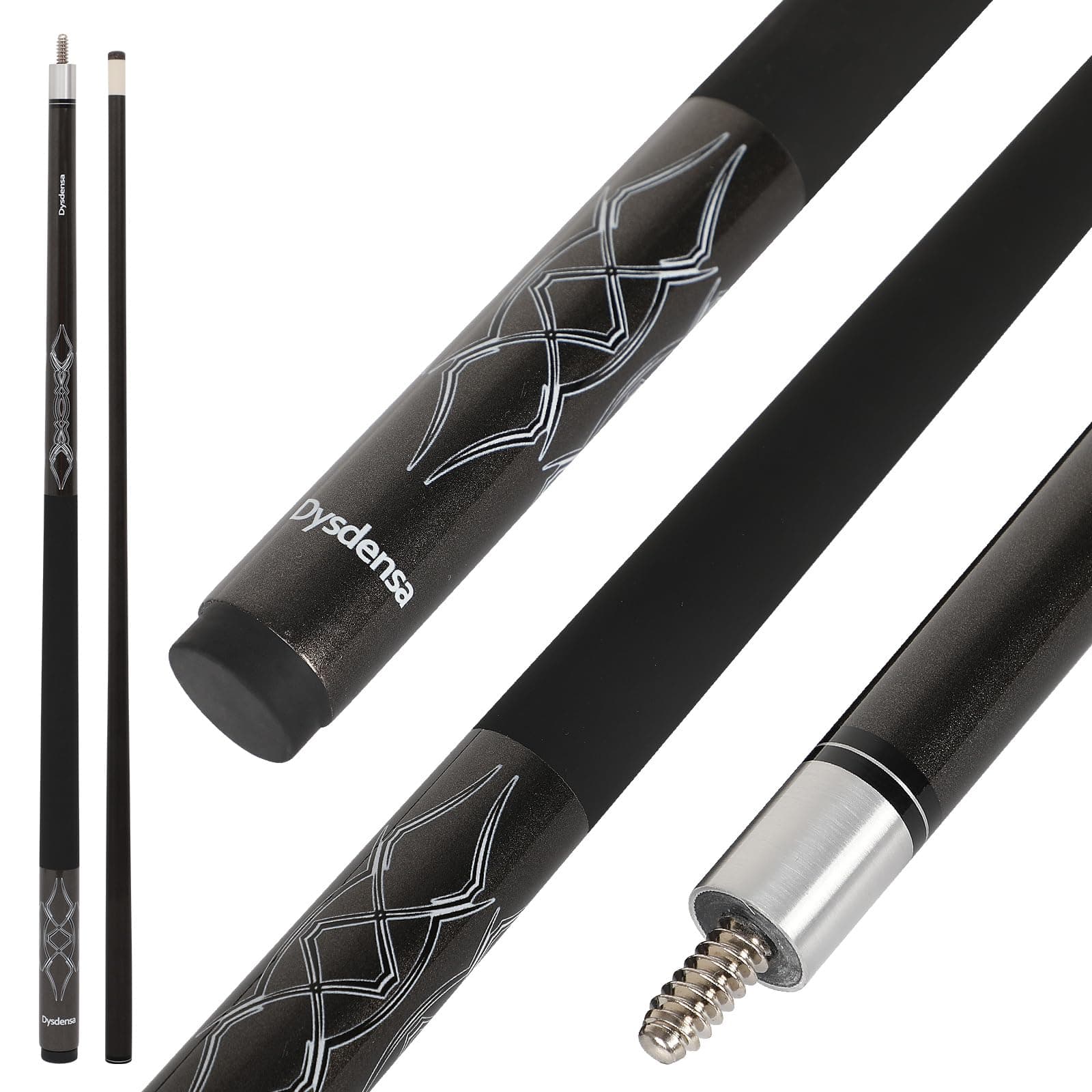 Dysdensa Fiberglass Graphite Composite Billiard Pool Cue Sticks 19oz 58inch.