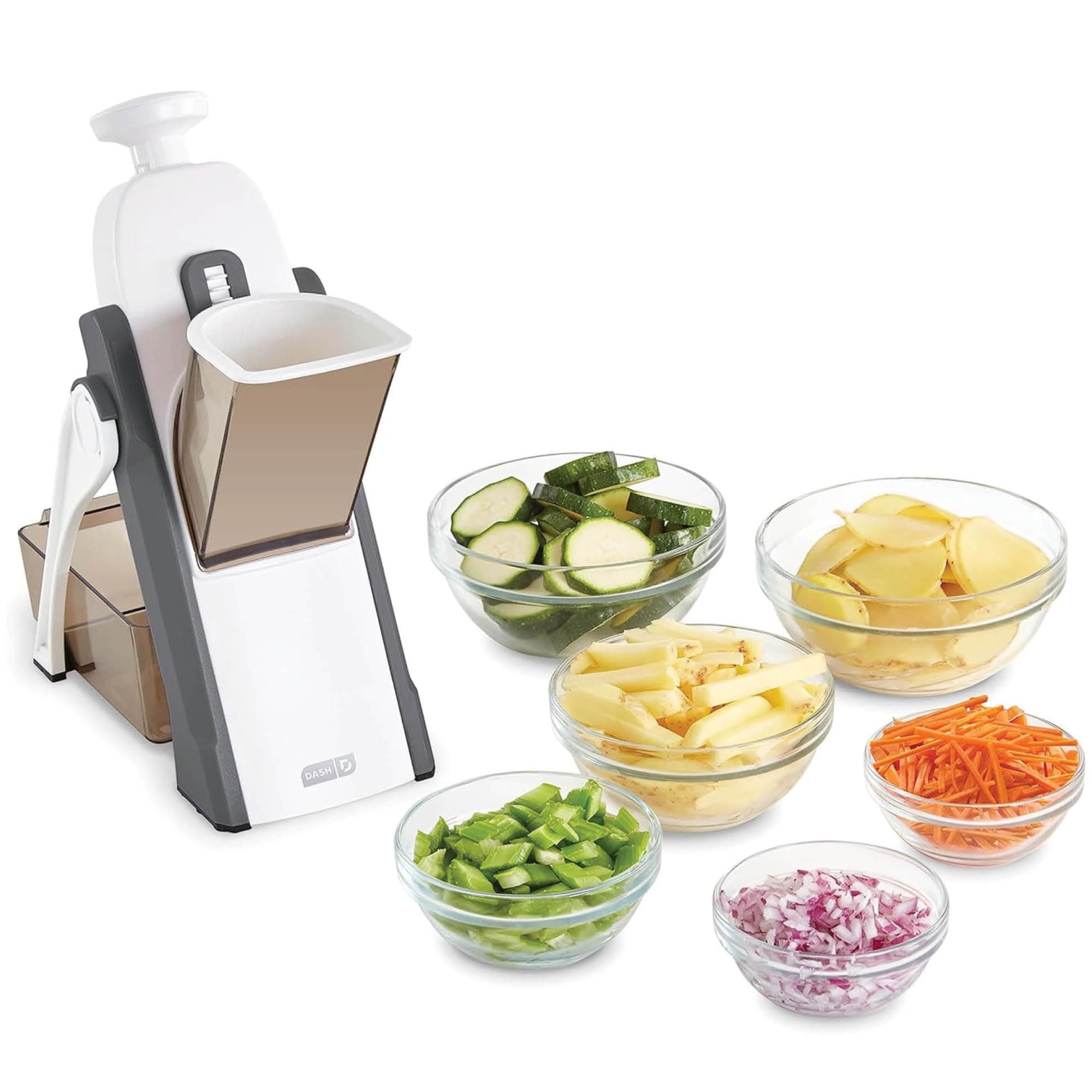 Showay Safe Slice Mandoline Slicer, Julienne + Dicer For Vegetables, Meal Prep & More With 30+ Presets & Thickness Adjuster