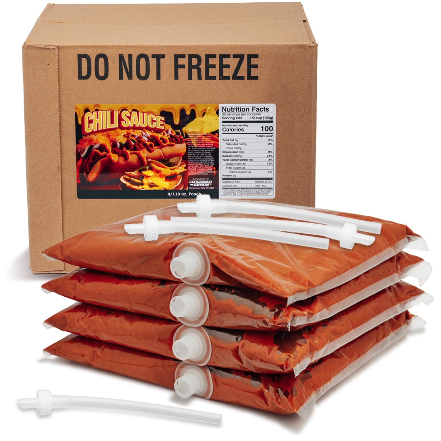 El Nacho Grande Style Bagged Chili-for Gold Medal 5300 and 5301 Dispensers (4-110oz)