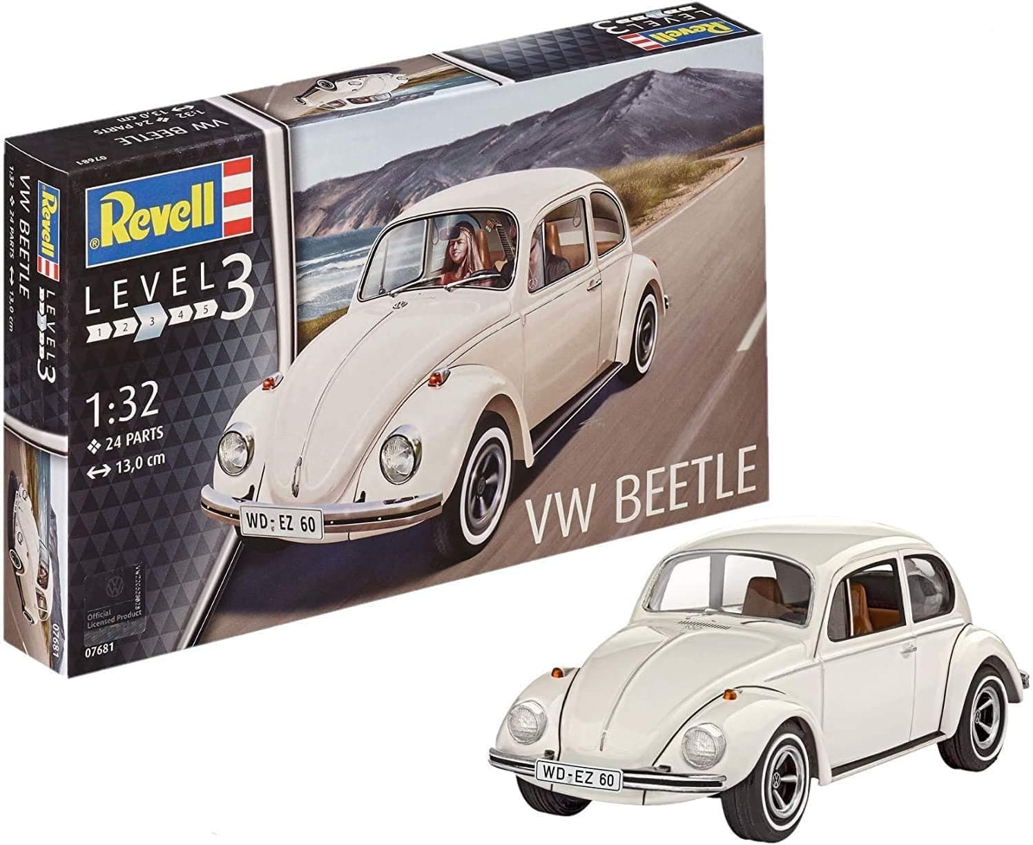 RV07681 VW 1:32 Scale Beetle Model Kit, 13cm