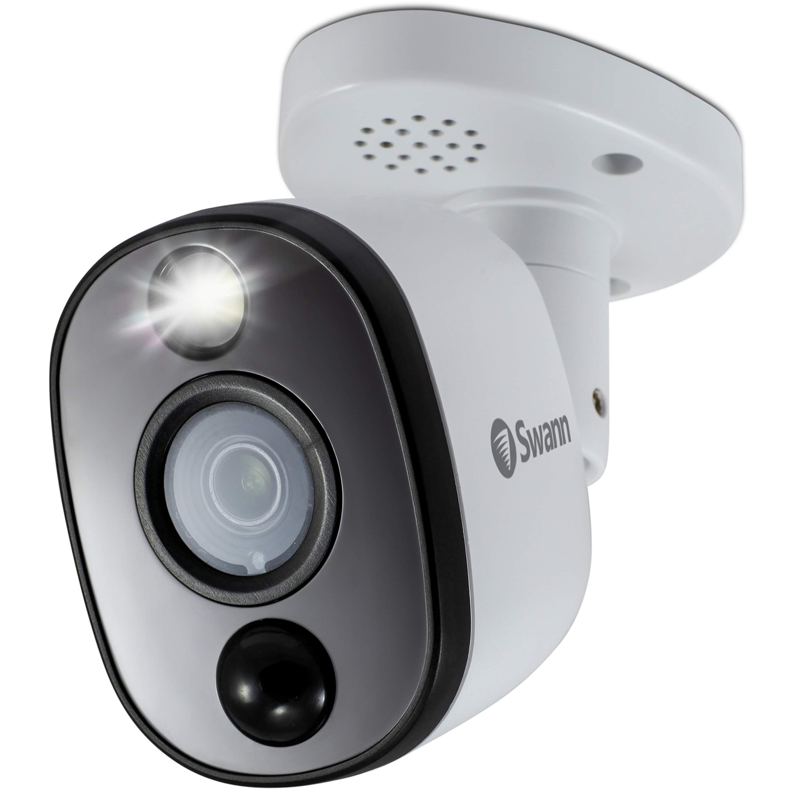 Indoor/Outdoor Home Security Camera, 4K Ultra HD Bullet Cam, Heat & Motion Sensing with Sensor Warning Light, BNC Wired, Add to DVR, SWPRO-4KWLB