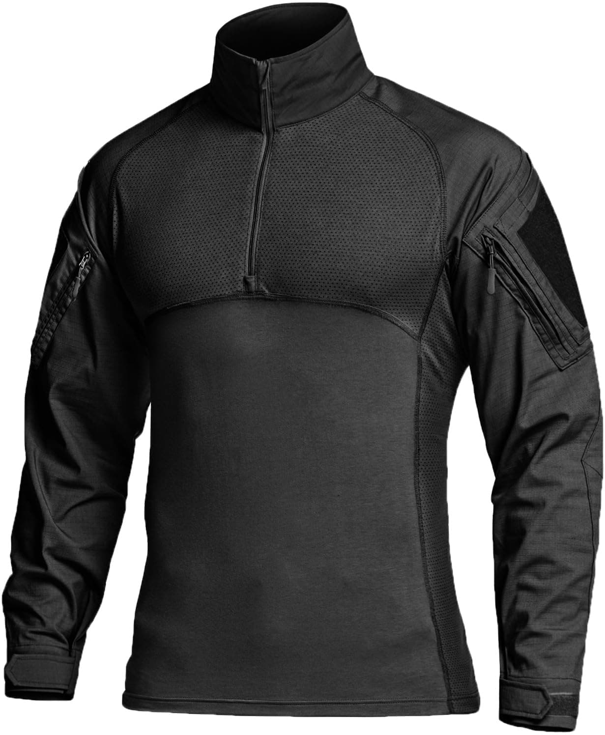 CQR Men's Combat Shirt Tactical 1/4 Zip Assault Military Top Camo EDC