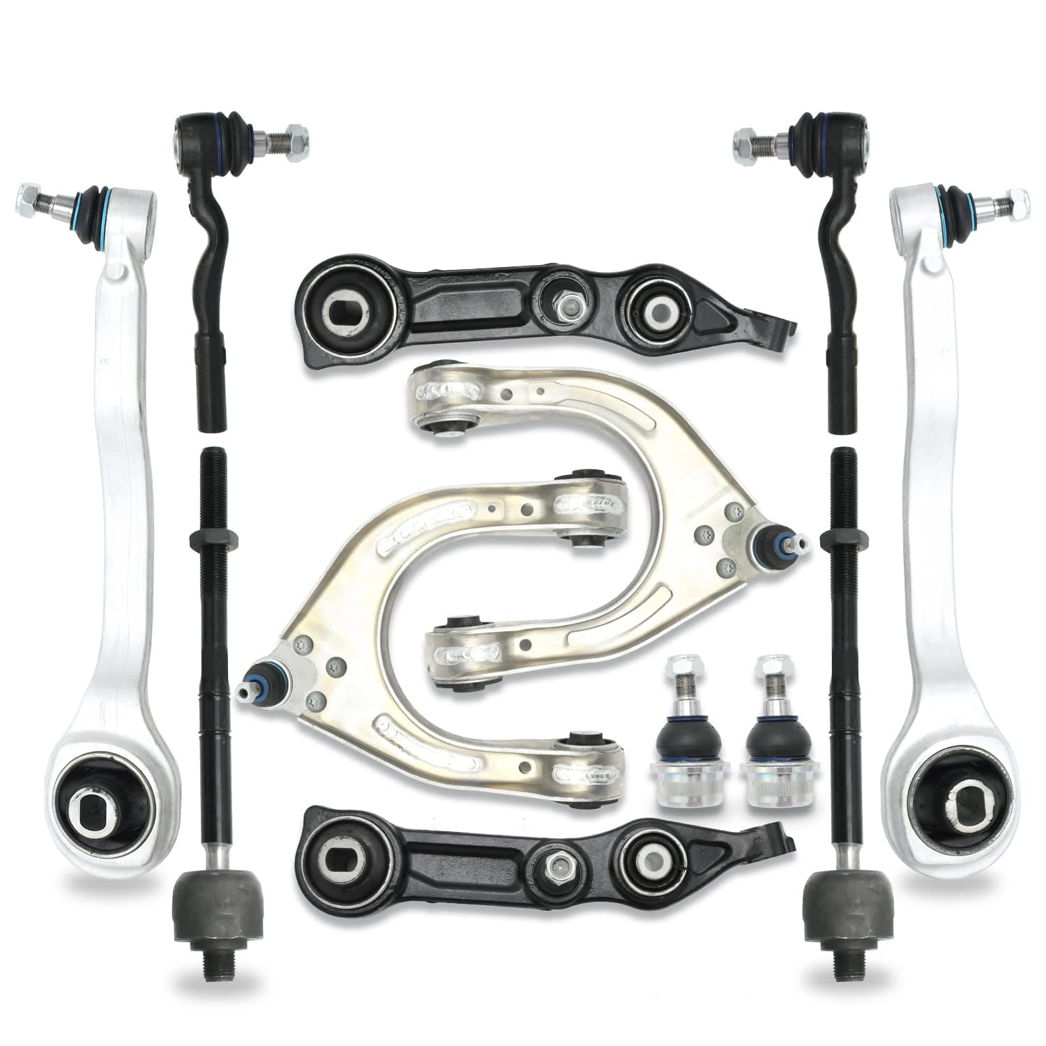 Front Suspension Kit w211 RWD Control Arms Ball Joint Compatible With 2003-2009 Mercedes-Benz E320 E500 E550 CLS500 CLS550 AMG (E55/E63/CLS55/CLS63)
