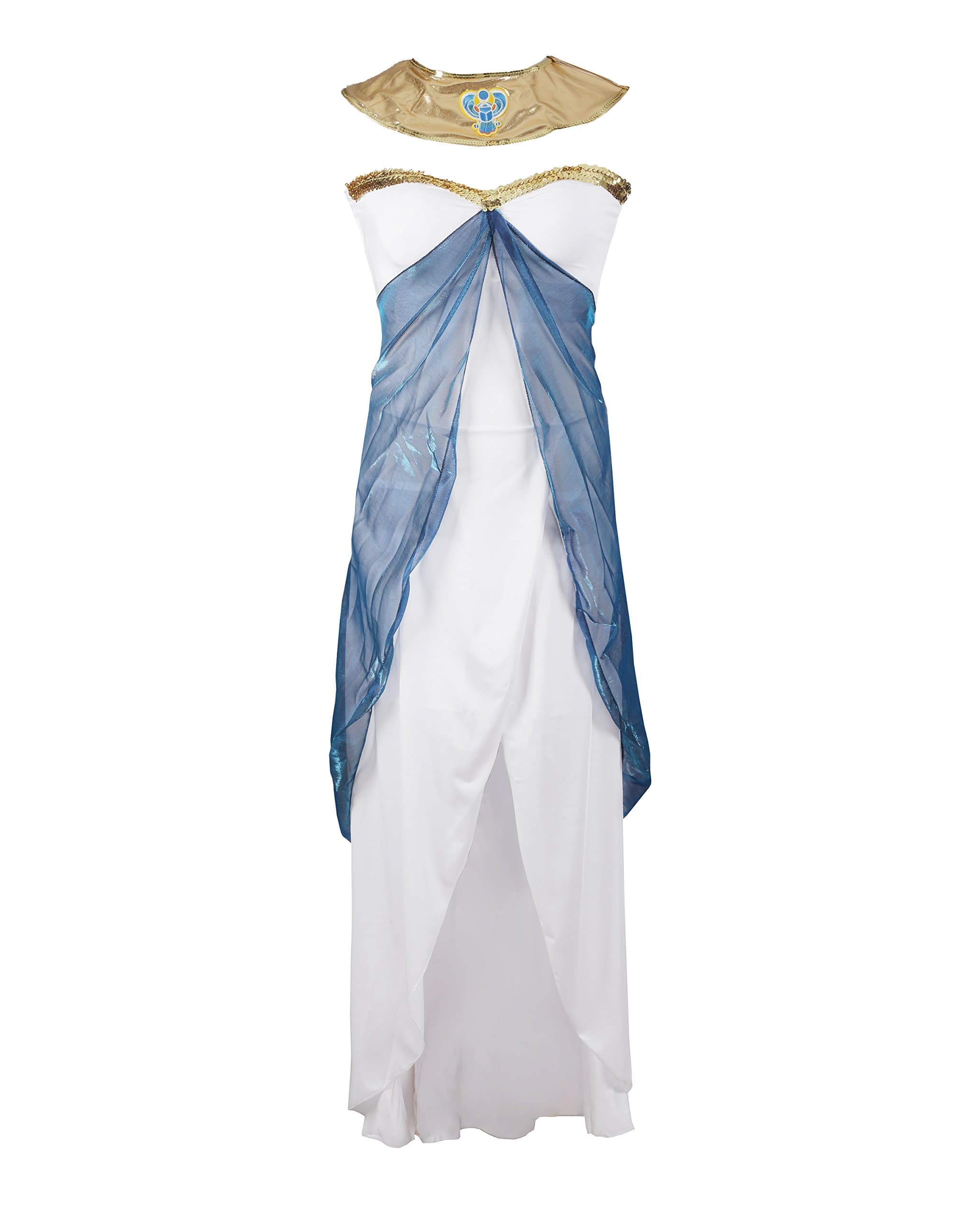 Emmas Wardrobe Cleopatra Costume | Egyptian Dress with accessories | UK Size 8-14 (Women: 8, Egyptian)