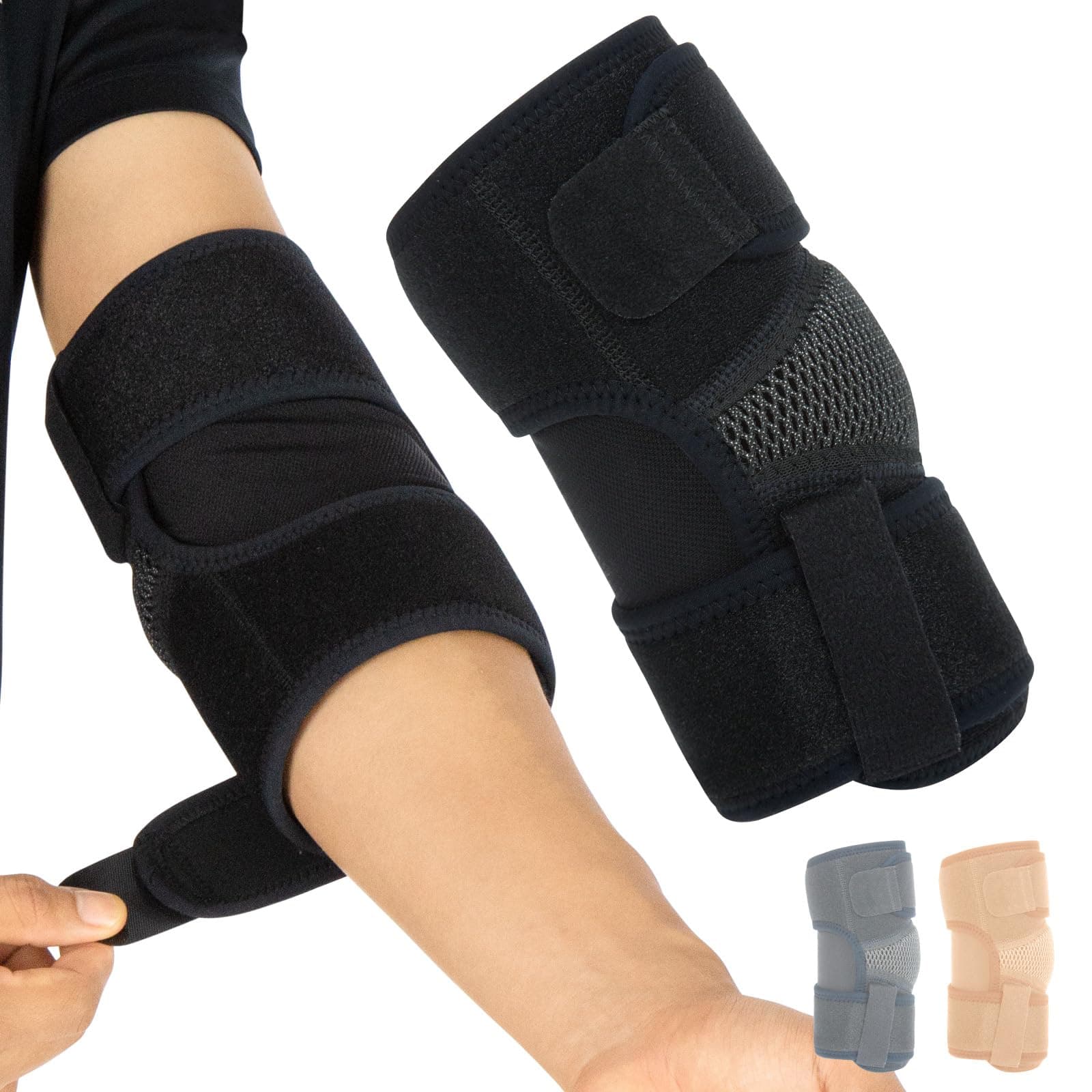Elbow Brace - Tennis Compression Sleeve - Wrap for Golfers, Bursitis, Left or Right Arm - Tendonitis Support Strap for Golf, Men and Women - Epicondylitis and Sports Recovery