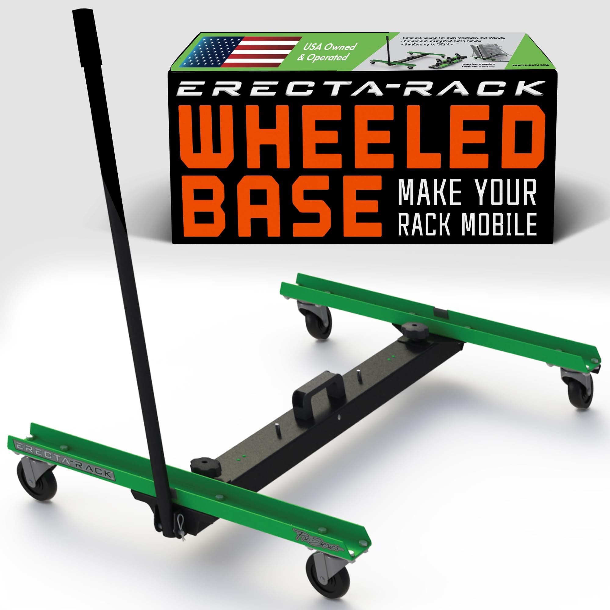 Portable Wheel Base for 10 Level Paint Drying Rack, Make Your 10 Level System Mobile, Create Space, for All Painters, for Use with Erecta-Rack 10 Level Paint Drying Rack Kit