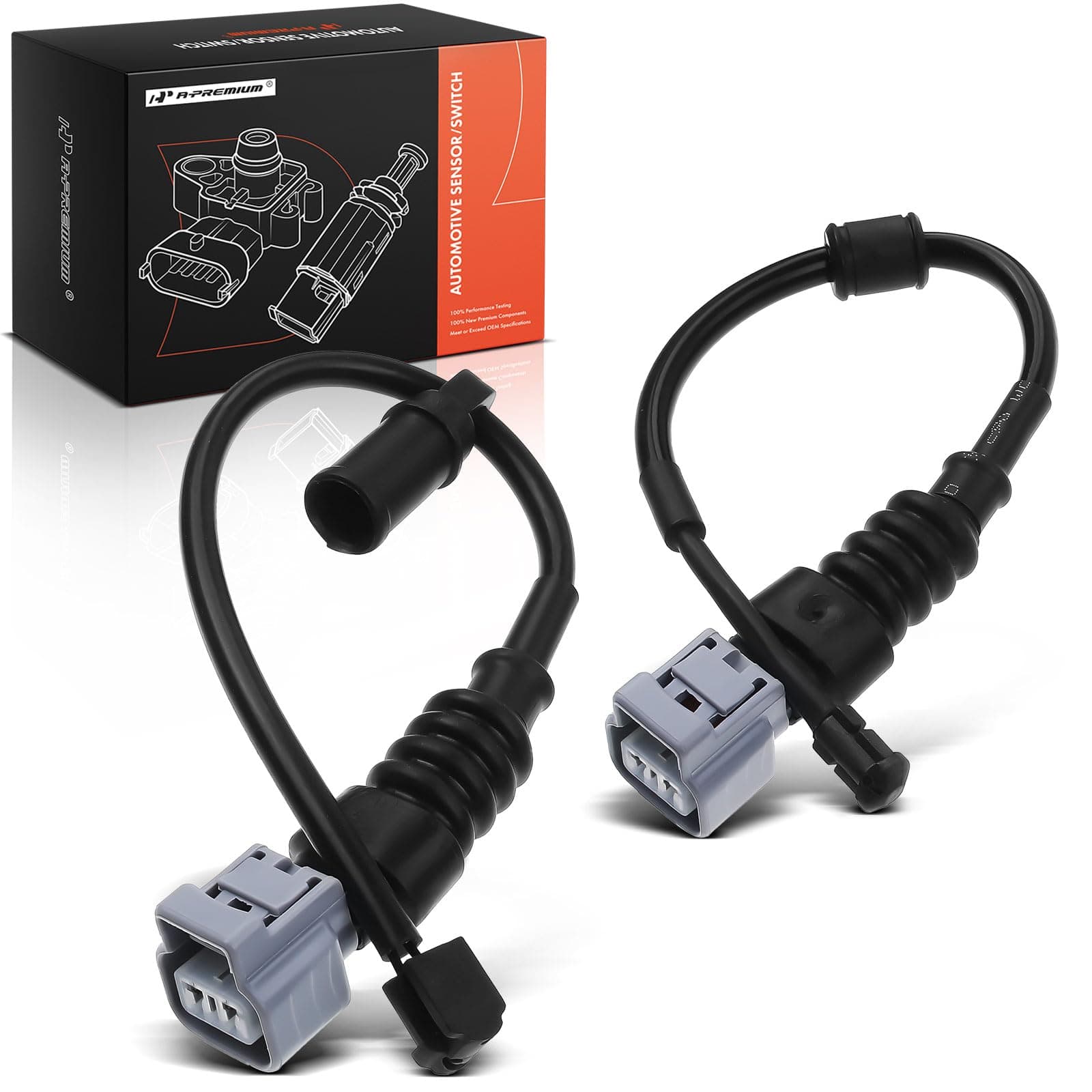 A-Premium Front and Rear Disc Brake Pad Wear Sensors Compatible with Lexus LS400 1995-2000, V8 4.0L, 2-PC Set