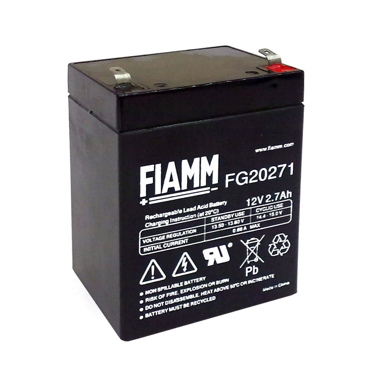 FIAMM - Battery Fiamm 12V 2.7Ah FG20271 - FG20271