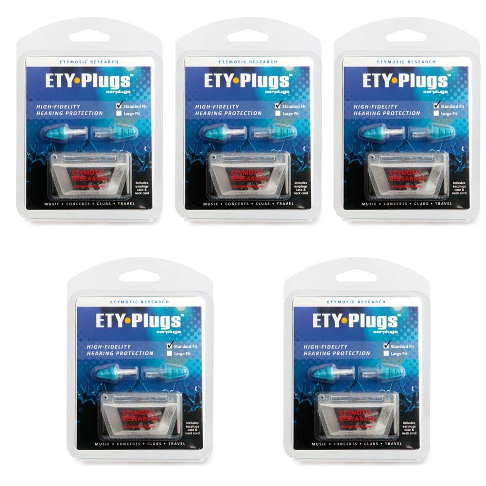 5-pack Etymotic ER-20 ETY-Plugs (Standard Fit Blue)