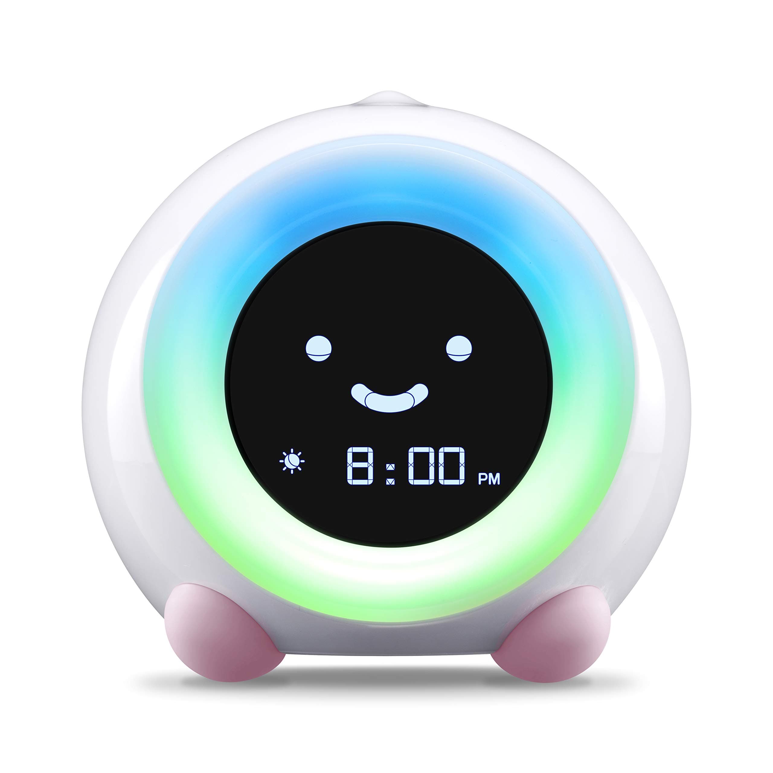 LittleHippo Mella: Kids Alarm Clock, Ready to Rise Children's Sleep Trainer, Night Light, Sound Machine and OK to Wake for Toddlers and Kids - Blush Pink (Updated 2025)