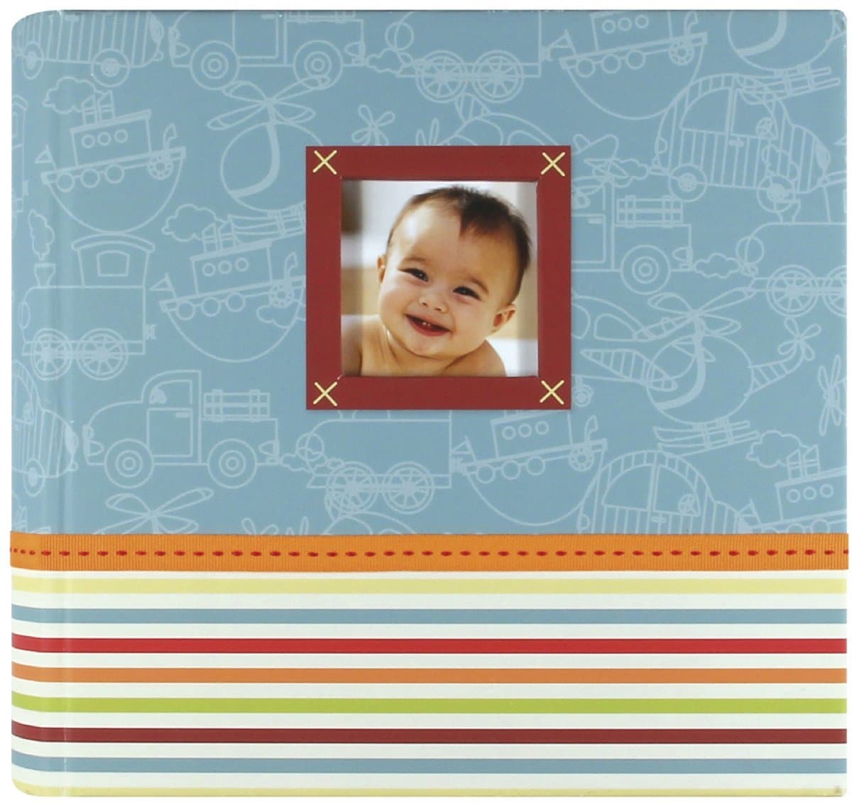 C.R. Gibson Slim Bound Photo Journal Album, by Sybille Lichtenstein, Designer Pages, Space for Journaling, Holds 160 Photos, 80 Acid Free PVC Free Photo Safe Pages -Toot-Toot