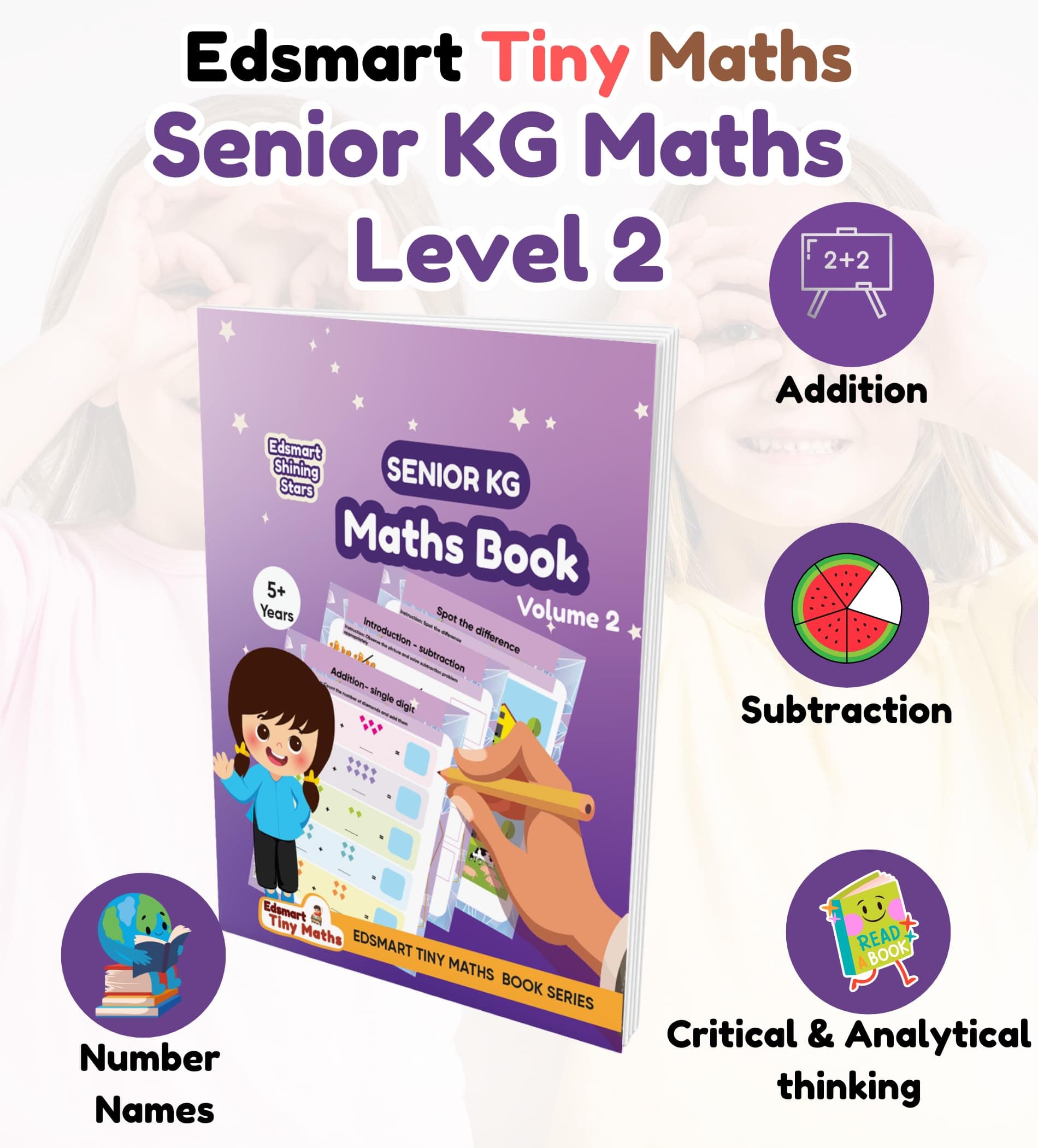 Edsmart Senior KG Maths book vol 2 - | Kids Maths Activity book 5+ Years / CBSE UKG Maths textbooks for kids / Kindergarten Maths worksheets [60 ... (Edsmart Children Book Series)