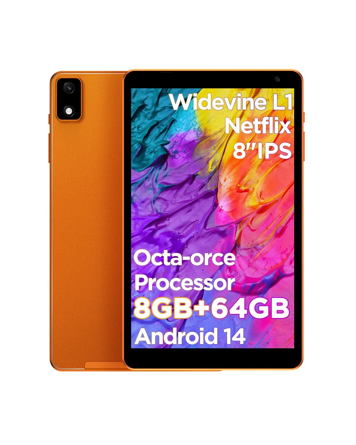 Callsky-Tab Ctab 8, Black, 8 GB RAM, 64 GB, Android 14, Octa-Core, 8 inches, Wi-Fi, Bluetooth 5.4, 5G, 4000 mAh Battery, 6 hours, 1280 x 800, Tablet