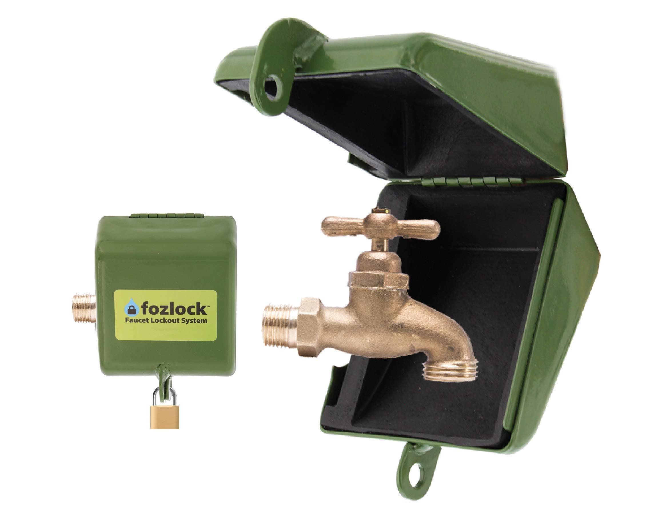 Fozlock Outdoor Faucet Lock System, Green – Insulated Garden Hose Bibb Cover and Lock, Easy to Install – This Outdoor Water Faucet Lock Prevents Water Theft and Vandalism