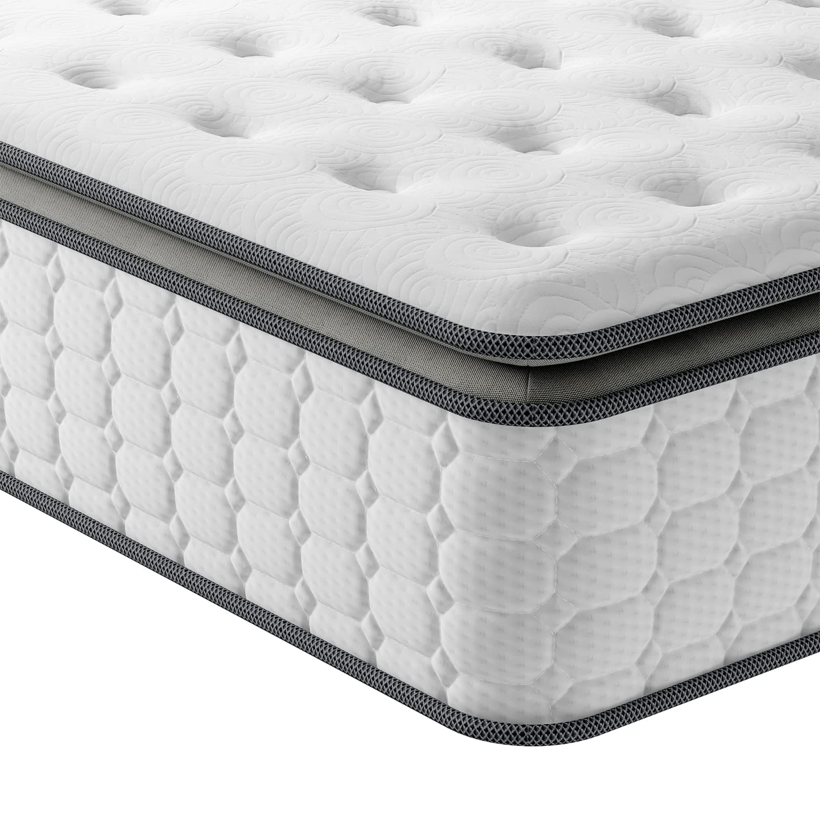 Vesgantti 3FT Single Mattress, 10.6 Inch Pocket Sprung Mattress Single with Breathable Foam and Individually Pocket Spring - Medium, Upgraded Pillow Top Collection
