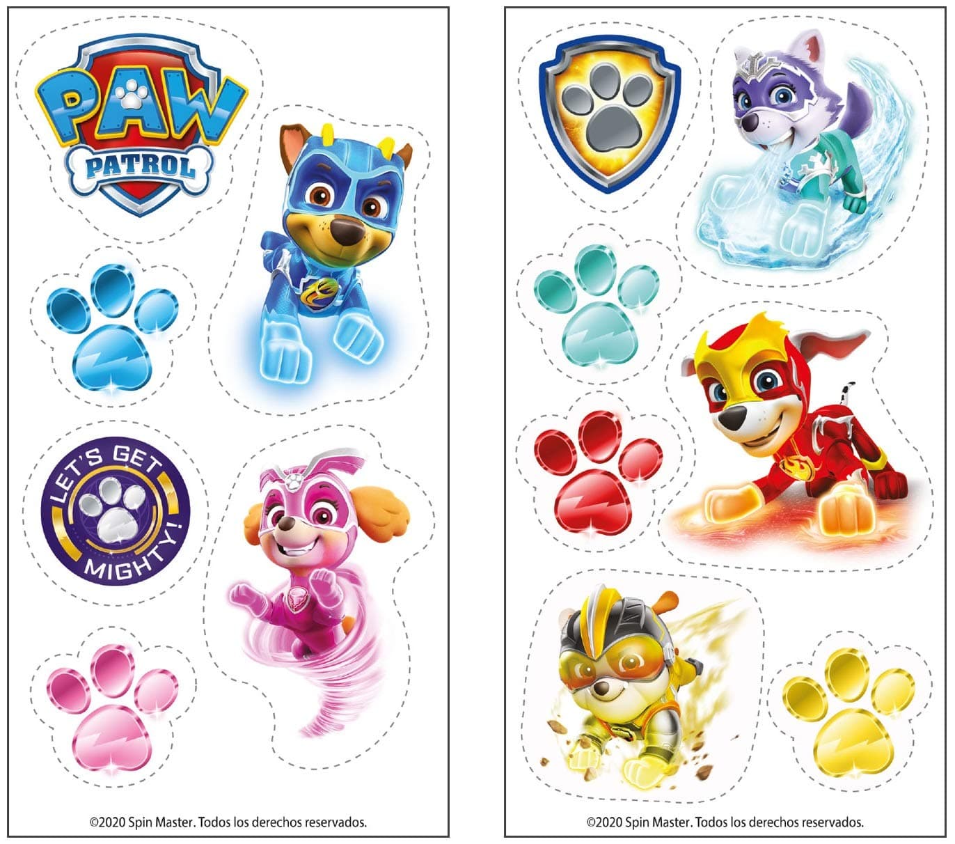 Dekora 231371 for PAW Patrol Mighty PUPS Fans Edible Cake Cupcake Decorations