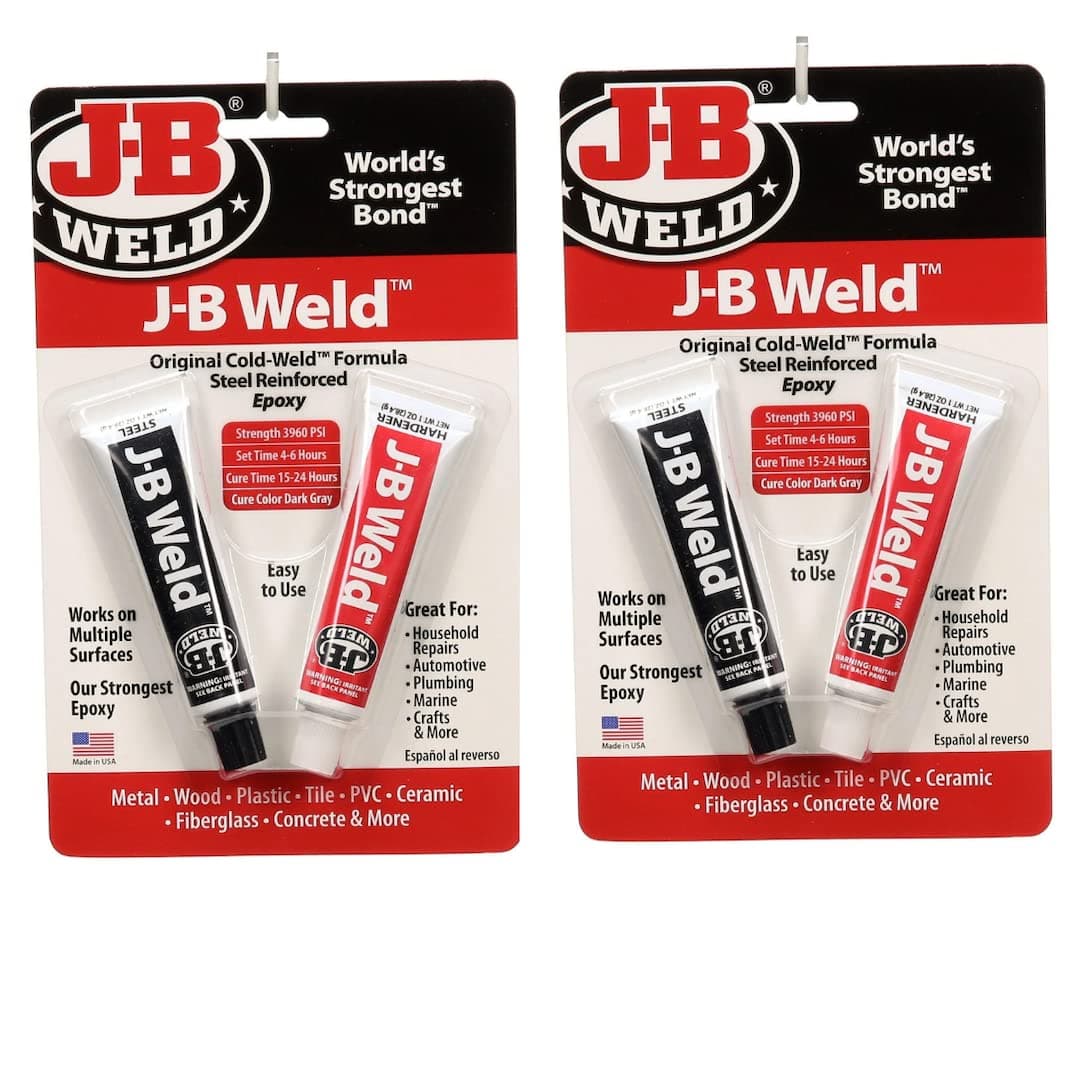 J-B Weld 8265S Original Steel Reinforced Epoxy Twin Pack - 2 oz (Pack of 2)