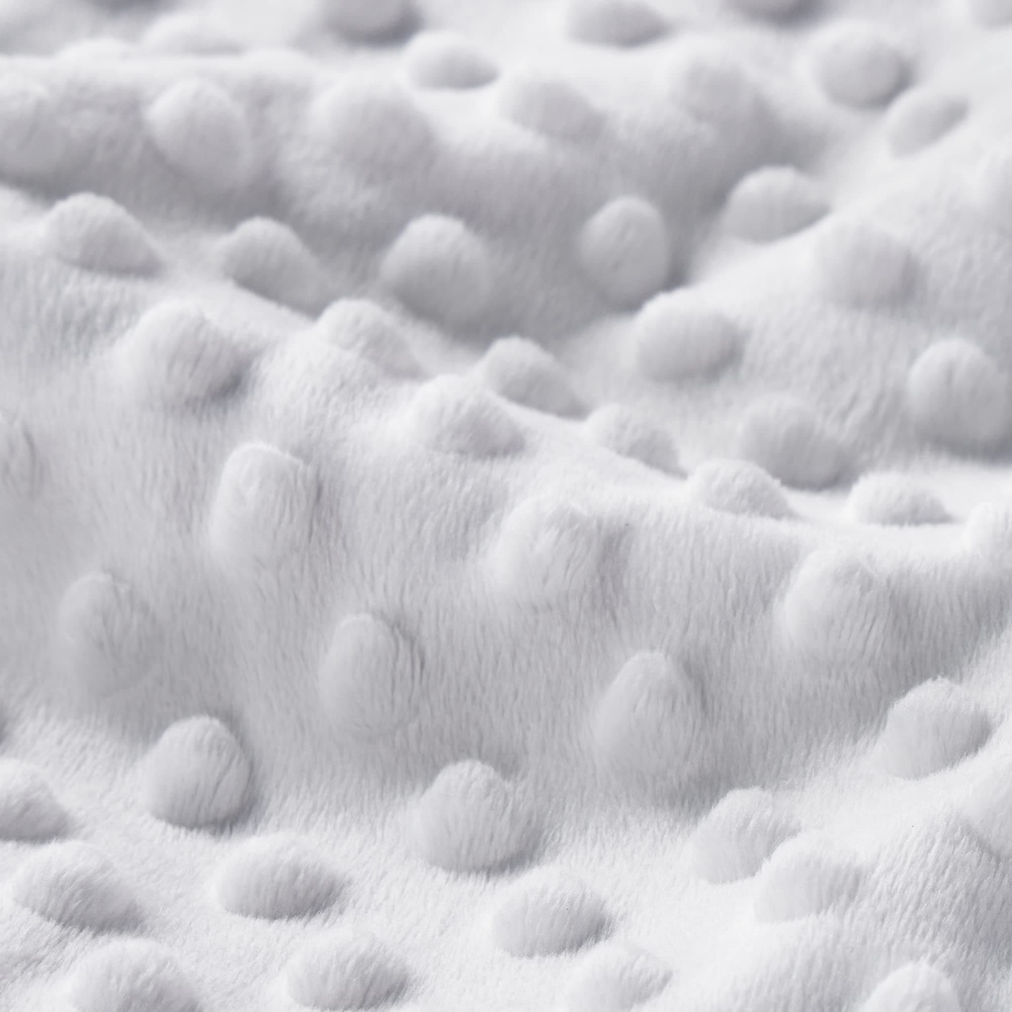 DaysU Silky Micro Soft Plush Baby Blankets Unisex with Print Animal Pattern and Soothing Raised Dots, Double Layer Bed Throws for Baby Crib, Animal Faces, Grey, 30x40 Inches