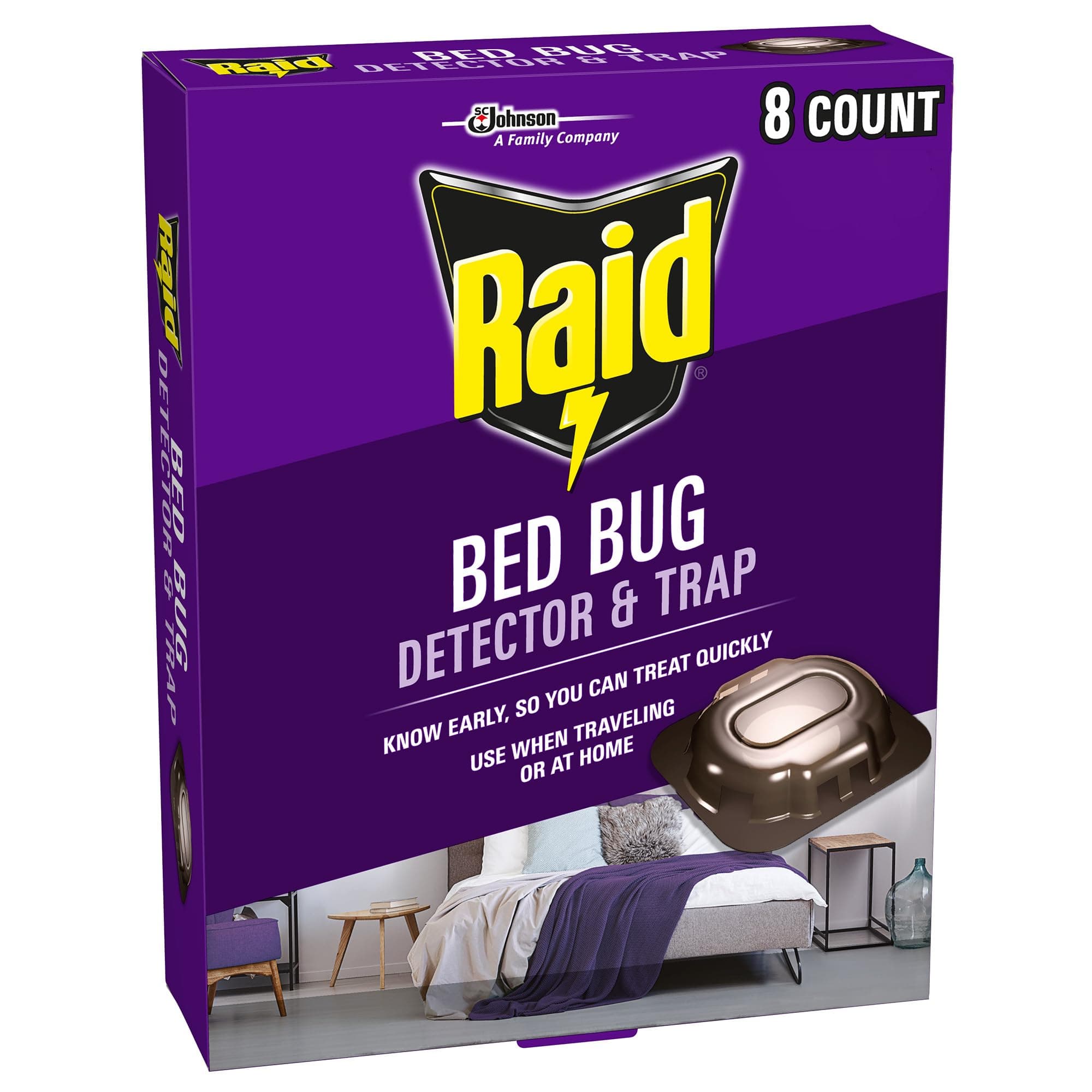 Raid Bed Bug Detector and Trap, 8.0 Count by Raid