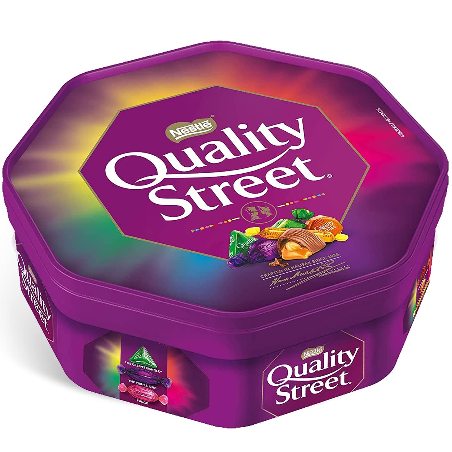 Nestle Quality Street Chocolates Tub 629g | Variety of Chocolates Orange Coconut Caramel Toffee | With Retailers® Photo Keychain | Gift Hamper For Chocolate Lovers, Friends, Family, Relatives