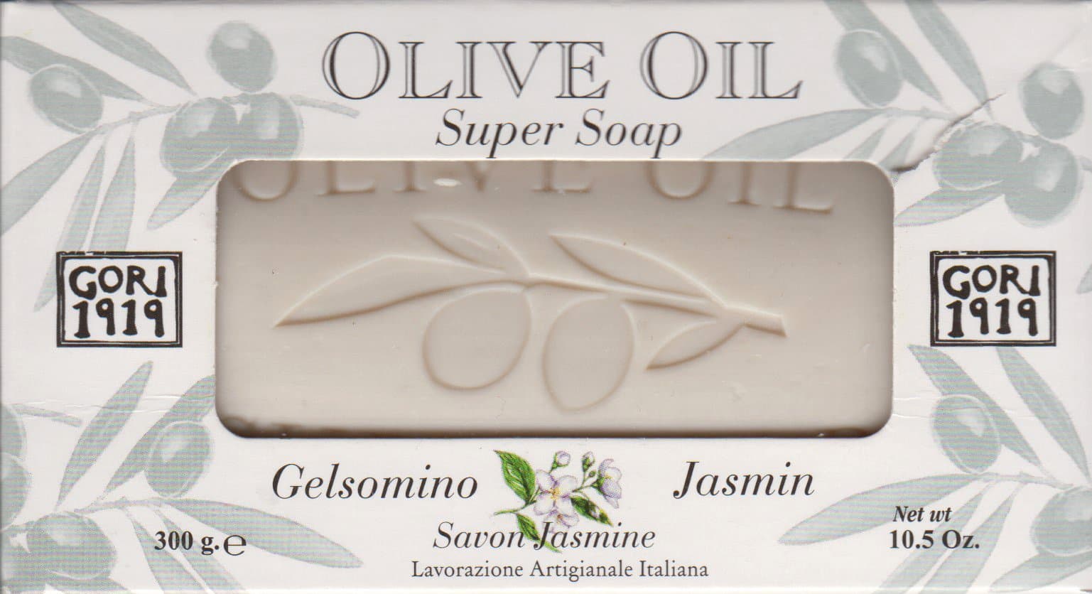 Olive Oil Jasmine Single Super Soap Bar 10.5 Oz. from Italy