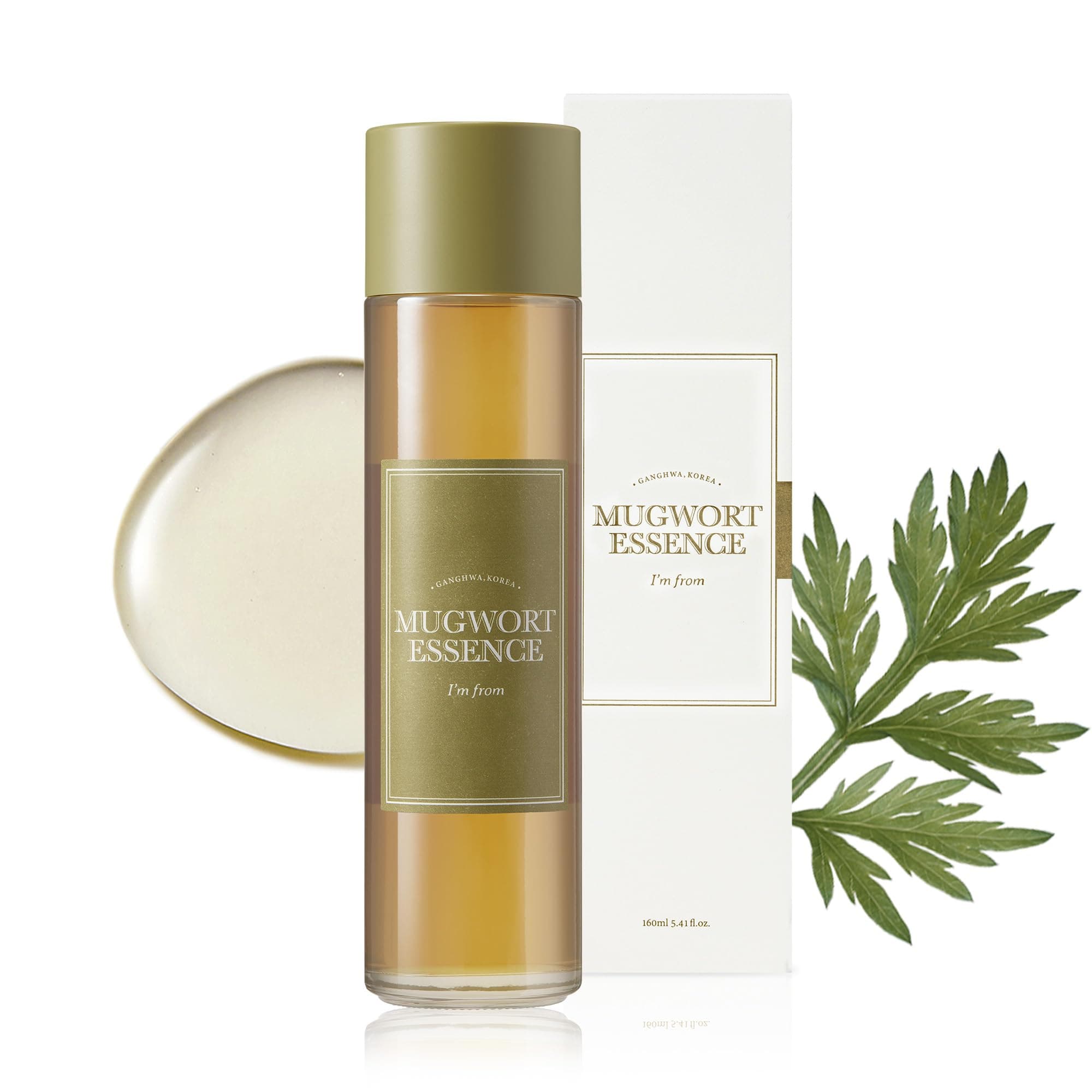 Mugwort Essence 5.4 Fl Oz | 100% Vegan Mugwort Extract - Soothe Sensitive and Irritated Skin, Redness Relief, Refreshing, Korean Hydrating toner | All Skin Types, PETA approved